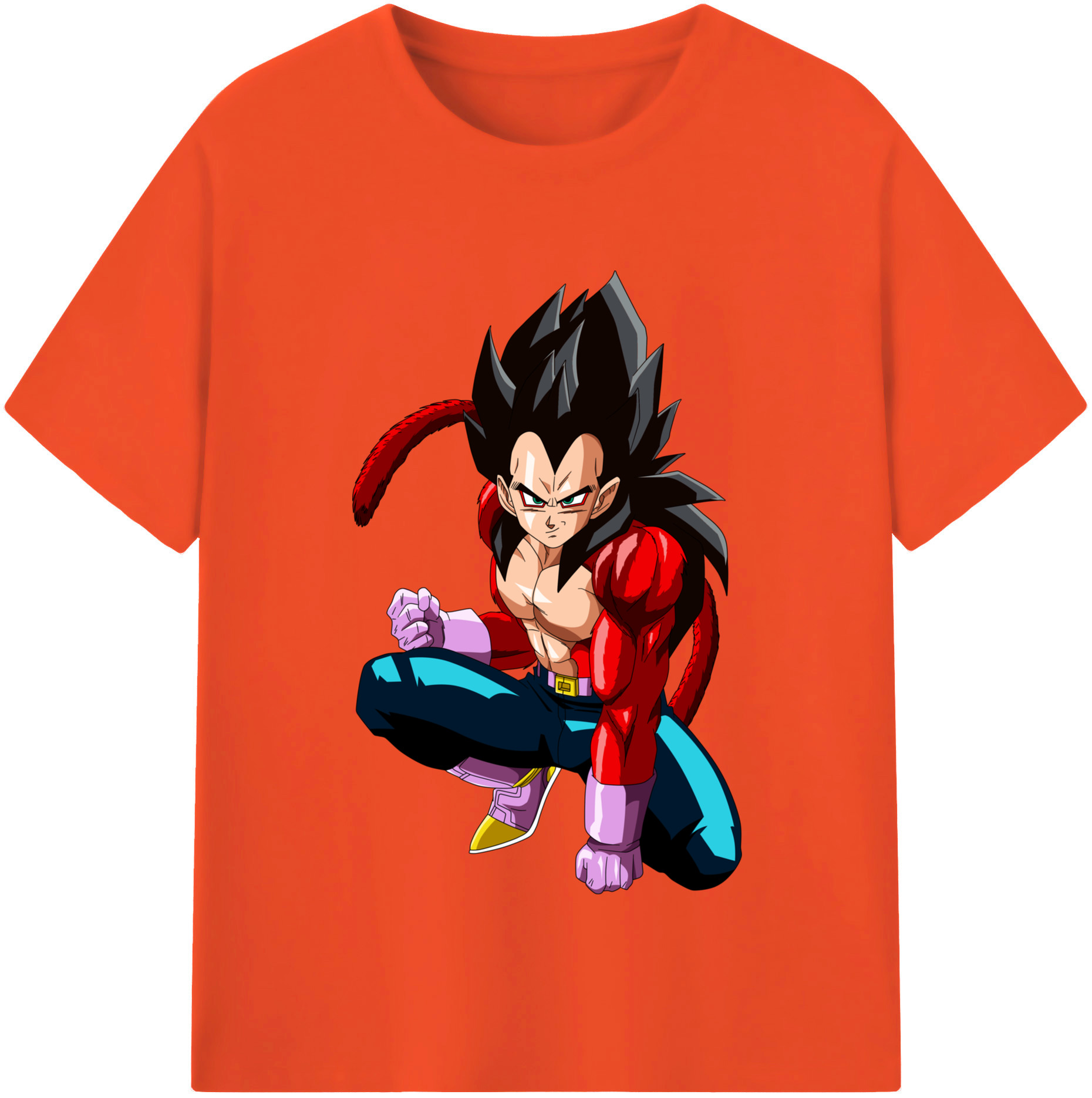 （画像用） ドラゴンボール ベジータ四世（Bejīta Yonsei）DRAGON BALL Vegeta IV 綿100％半袖Tシャツ（フロントプリント）
