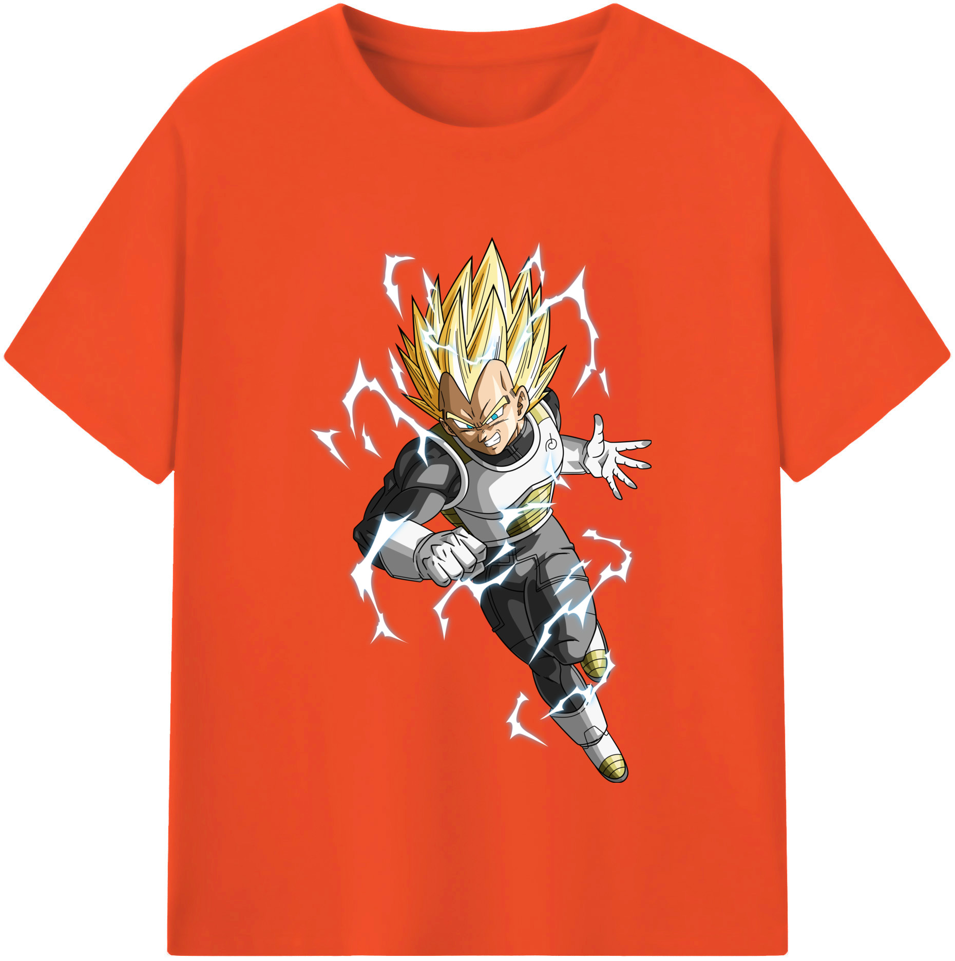 （画像用） ドラゴンボール ベジータ四世（Bejīta Yonsei）DRAGON BALL Vegeta IV 綿100％半袖Tシャツ（フロントプリント）