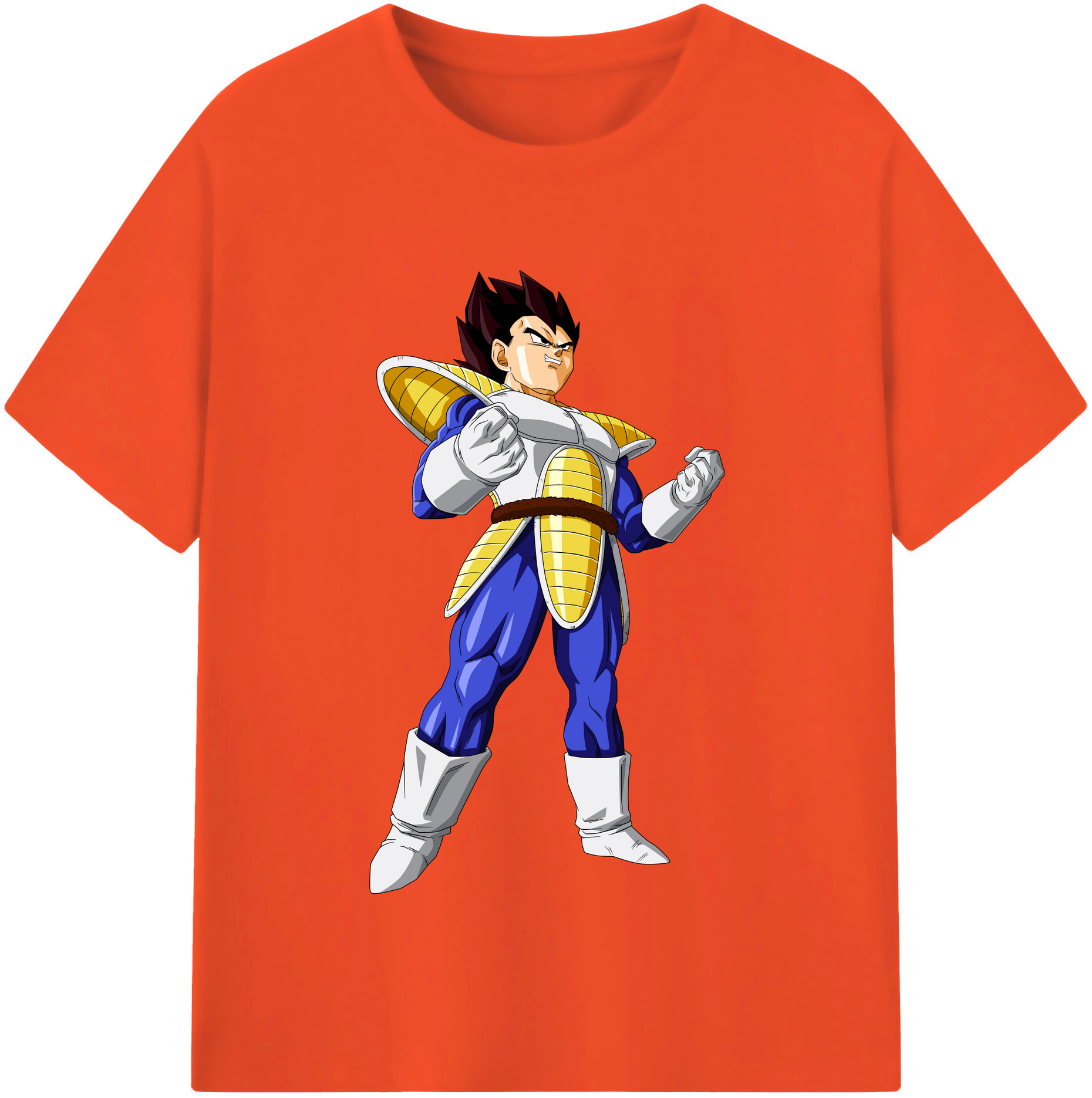 （画像用） ドラゴンボール ベジータ四世（Bejīta Yonsei）DRAGON BALL Vegeta IV 綿100％半袖Tシャツ（フロントプリント）
