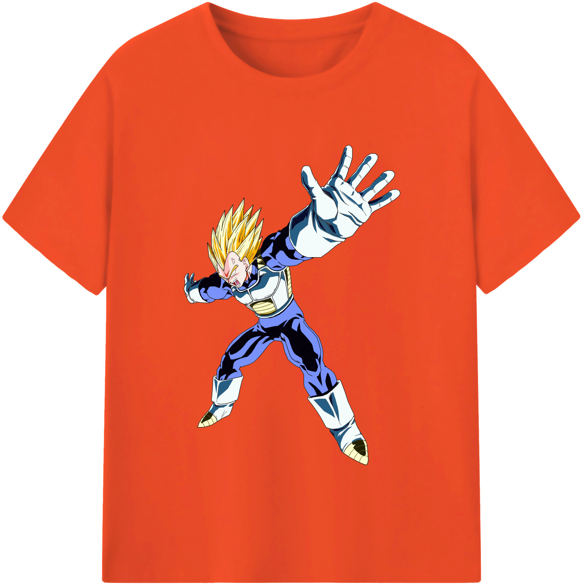 （画像用） ドラゴンボール ベジータ四世（Bejīta Yonsei）DRAGON BALL Vegeta IV 綿100％半袖Tシャツ（フロントプリント）