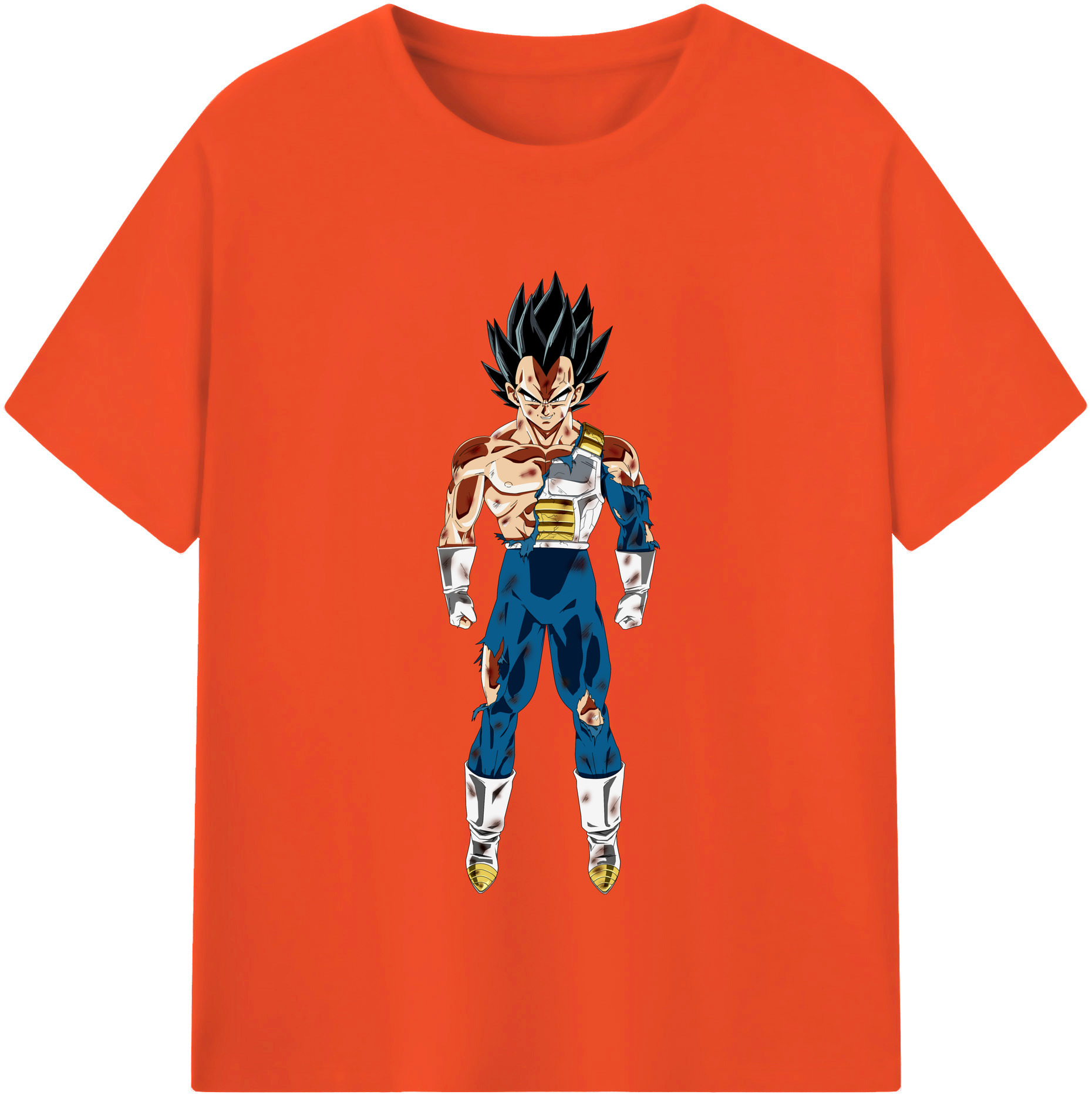 （画像用） ドラゴンボール ベジータ四世（Bejīta Yonsei）DRAGON BALL Vegeta IV 綿100％半袖Tシャツ（フロントプリント）