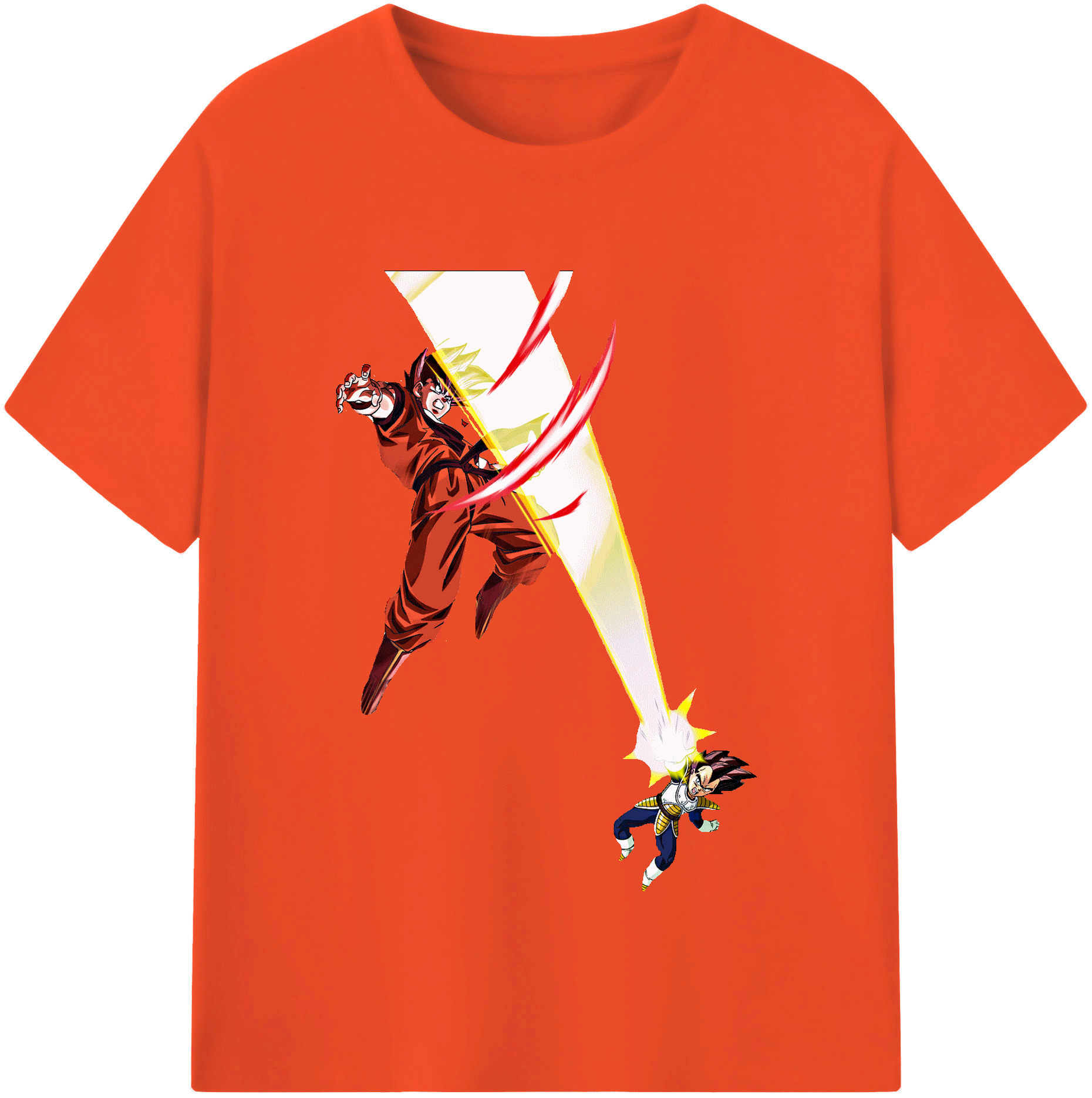 （画像用） ドラゴンボール ベジータ四世（Bejīta Yonsei）DRAGON BALL Vegeta IV 綿100％半袖Tシャツ（フロントプリント）