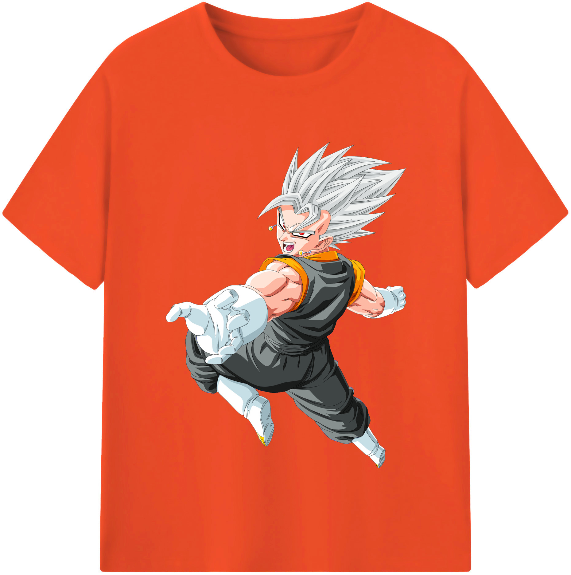 （画像用） ドラゴンボール ベジータ四世（Bejīta Yonsei）DRAGON BALL Vegeta IV 綿100％半袖Tシャツ（フロントプリント）