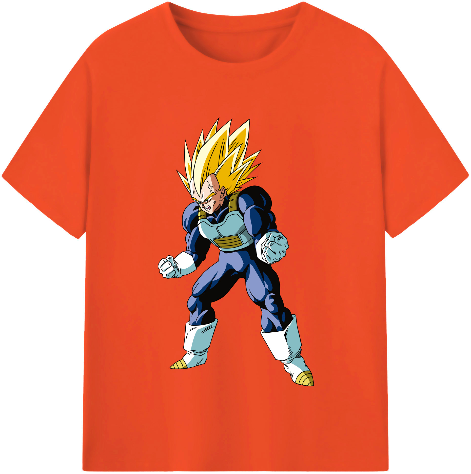 （画像用） ドラゴンボール ベジータ四世（Bejīta Yonsei）DRAGON BALL Vegeta IV 綿100％半袖Tシャツ（フロントプリント）