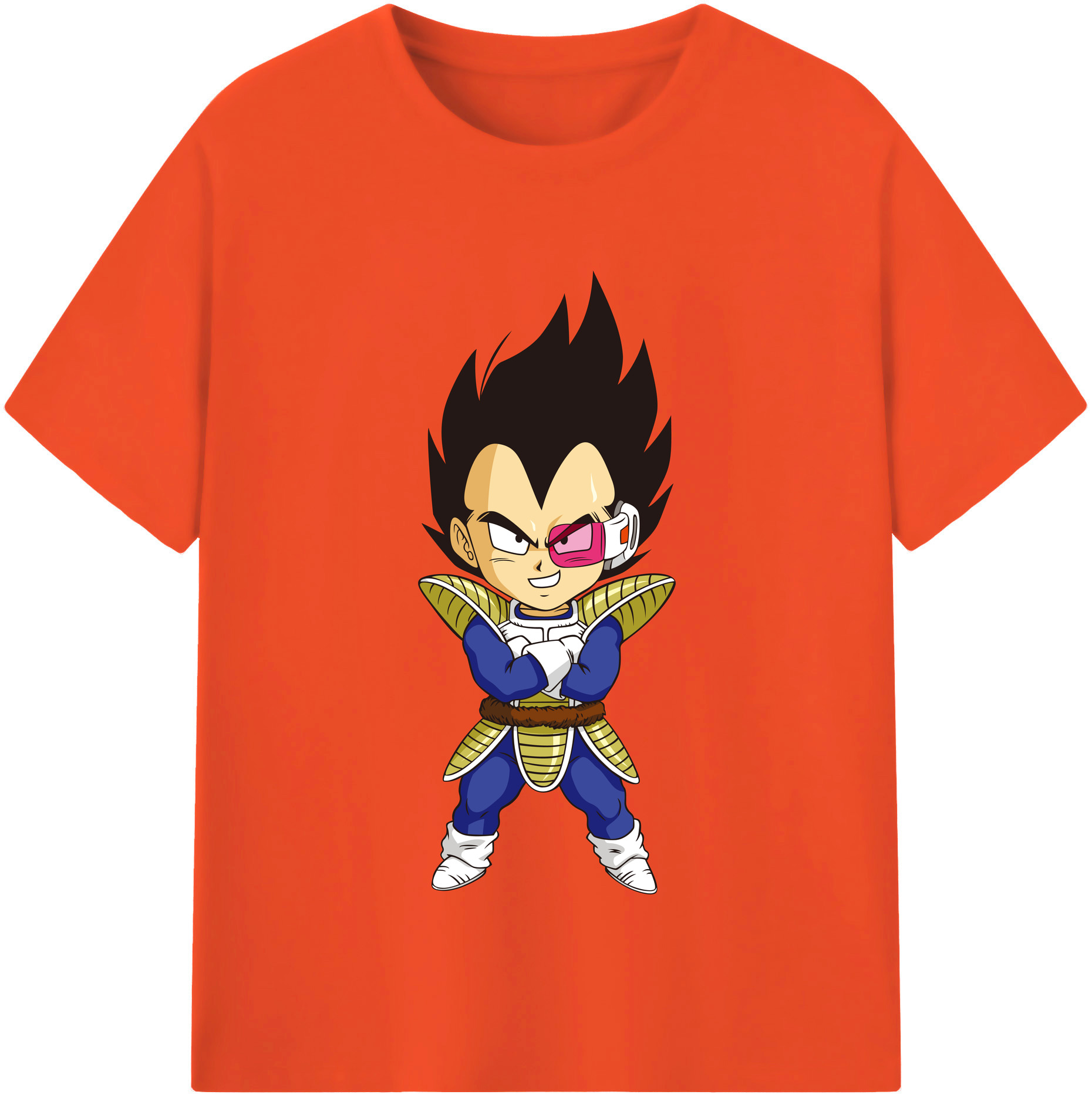 （画像用） ドラゴンボール ベジータ四世（Bejīta Yonsei）DRAGON BALL Vegeta IV 綿100％半袖Tシャツ（フロントプリント）