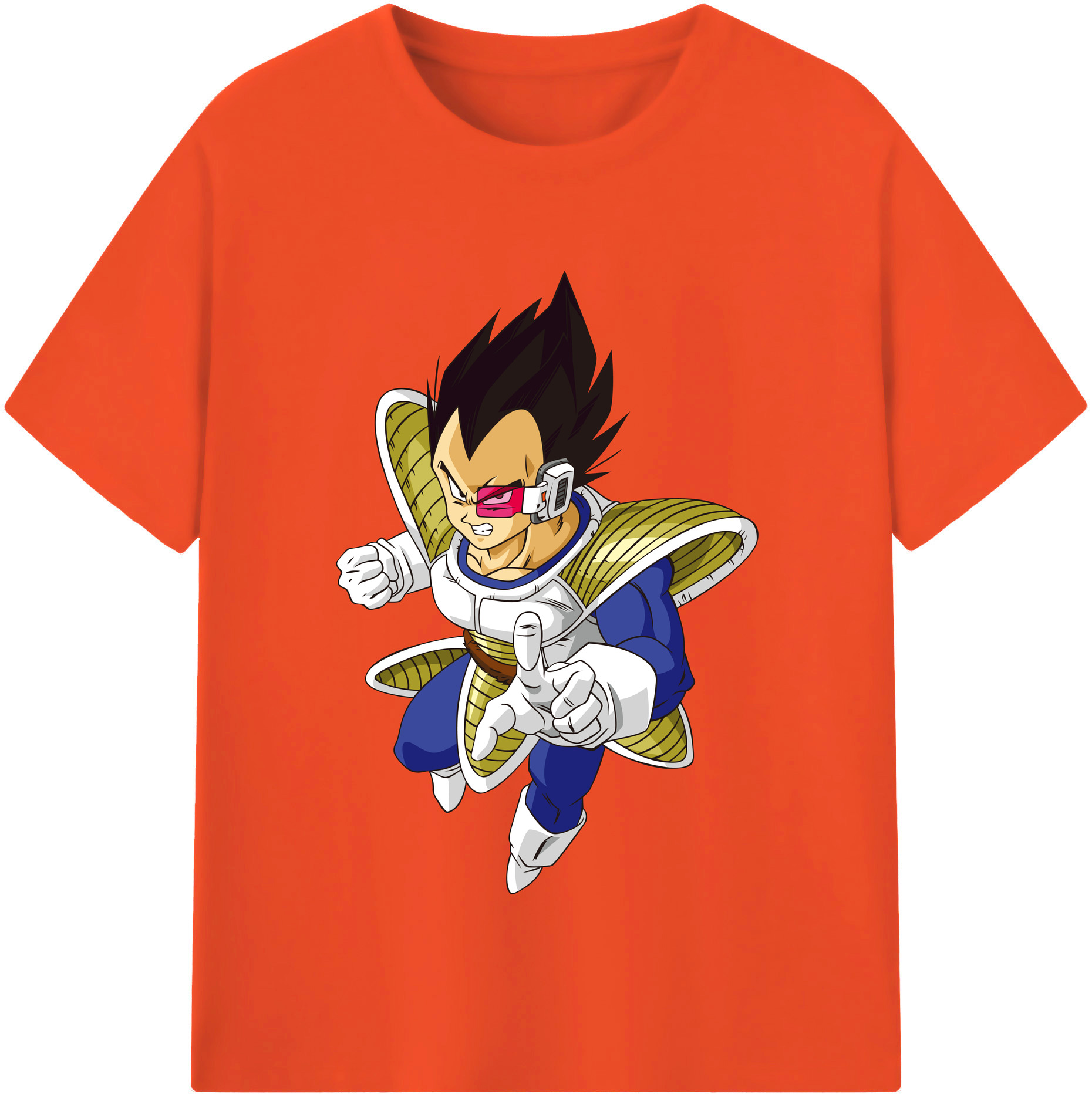 （画像用） ドラゴンボール ベジータ四世（Bejīta Yonsei）DRAGON BALL Vegeta IV 綿100％半袖Tシャツ（フロントプリント）