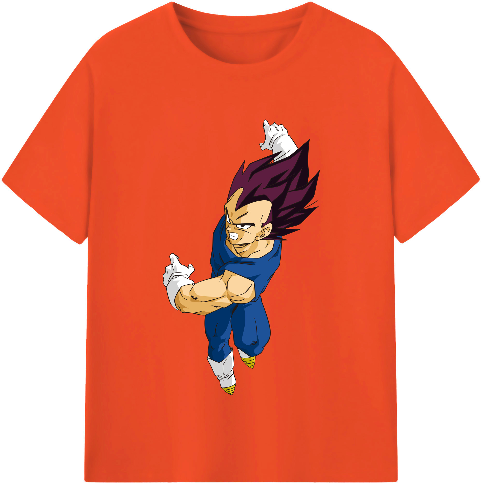 （画像用） ドラゴンボール ベジータ四世（Bejīta Yonsei）DRAGON BALL Vegeta IV 綿100％半袖Tシャツ（フロントプリント）