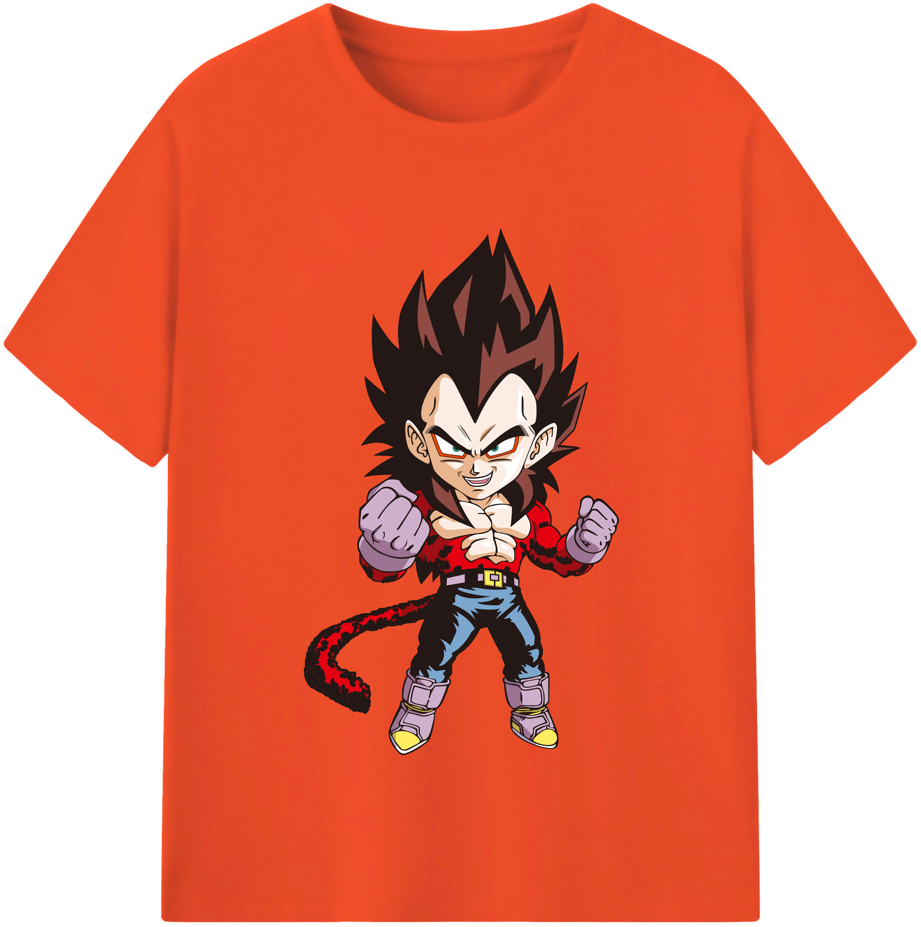 （画像用） ドラゴンボール ベジータ四世（Bejīta Yonsei）DRAGON BALL Vegeta IV 綿100％半袖Tシャツ（フロントプリント）