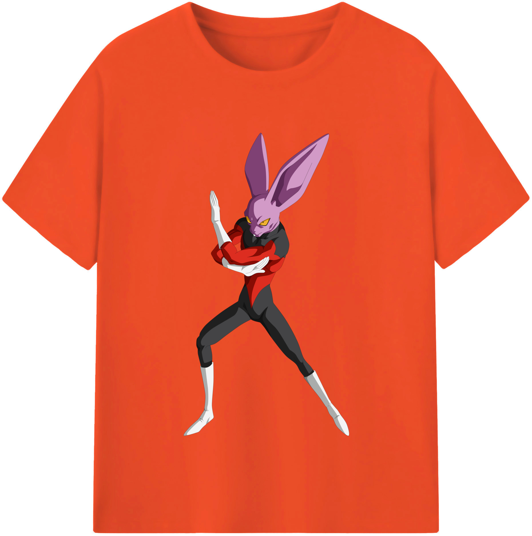 （画像用） ドラゴンボール ビルス 破壊神ビルス DRAGON BALL Beerus Birusu 綿100％半袖Tシャツ（フロントプリント）