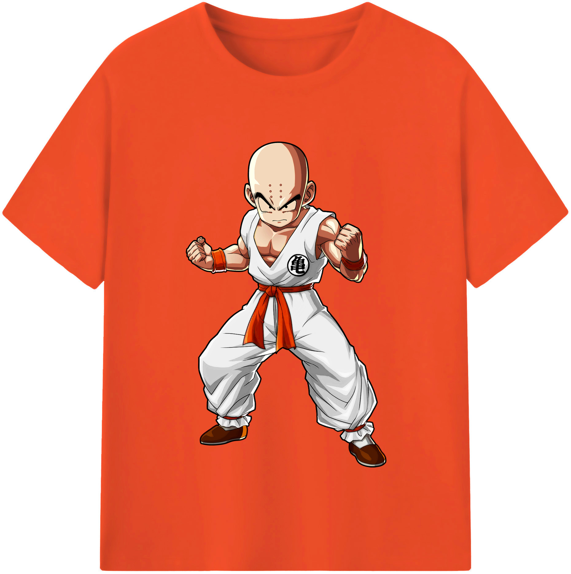 （画像用） ドラゴンボール クリリン DRAGON BALL krillin 綿100％半袖Tシャツ（フロントプリント）