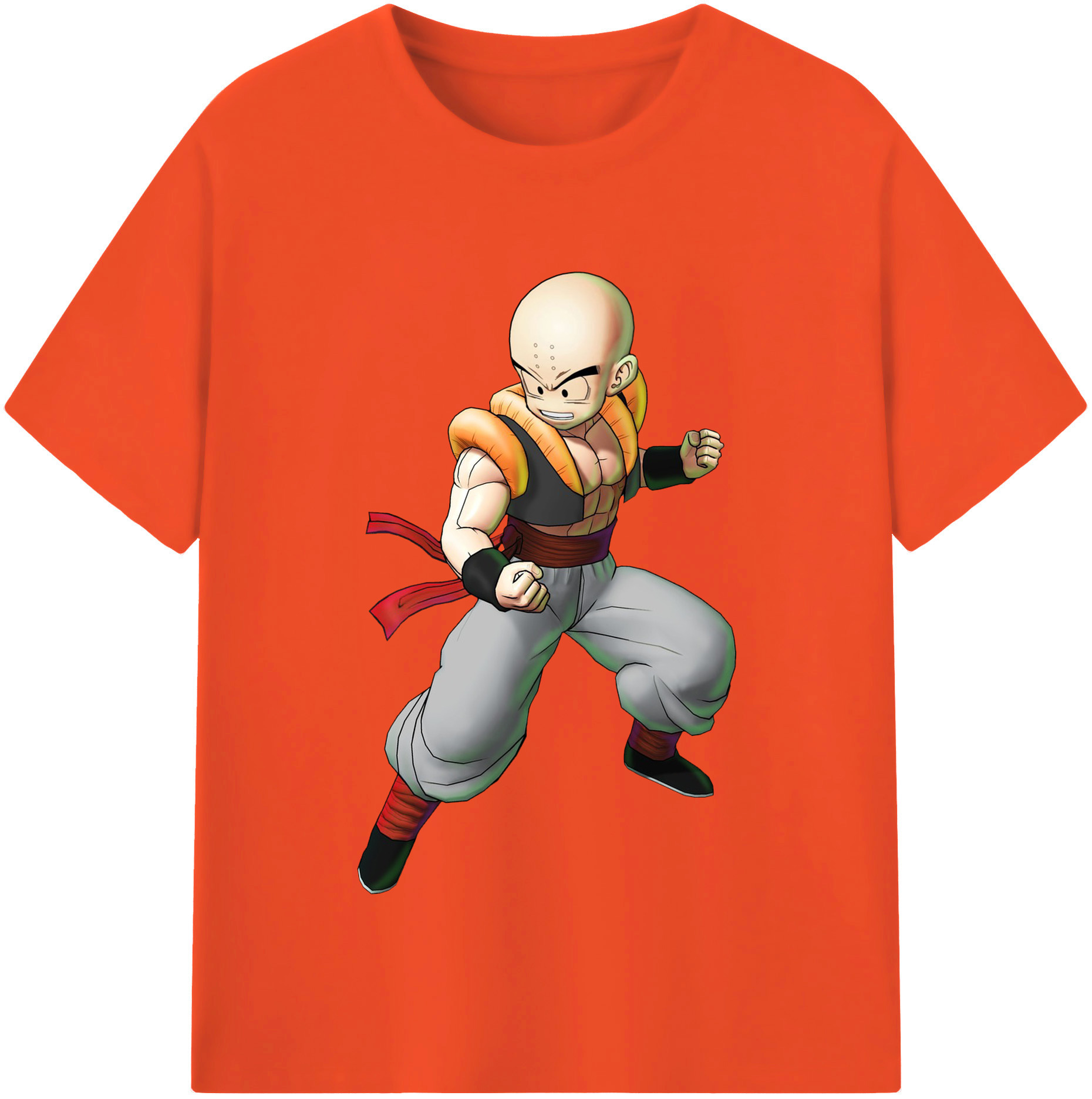 （画像用） ドラゴンボール クリリン DRAGON BALL krillin 綿100％半袖Tシャツ（フロントプリント）