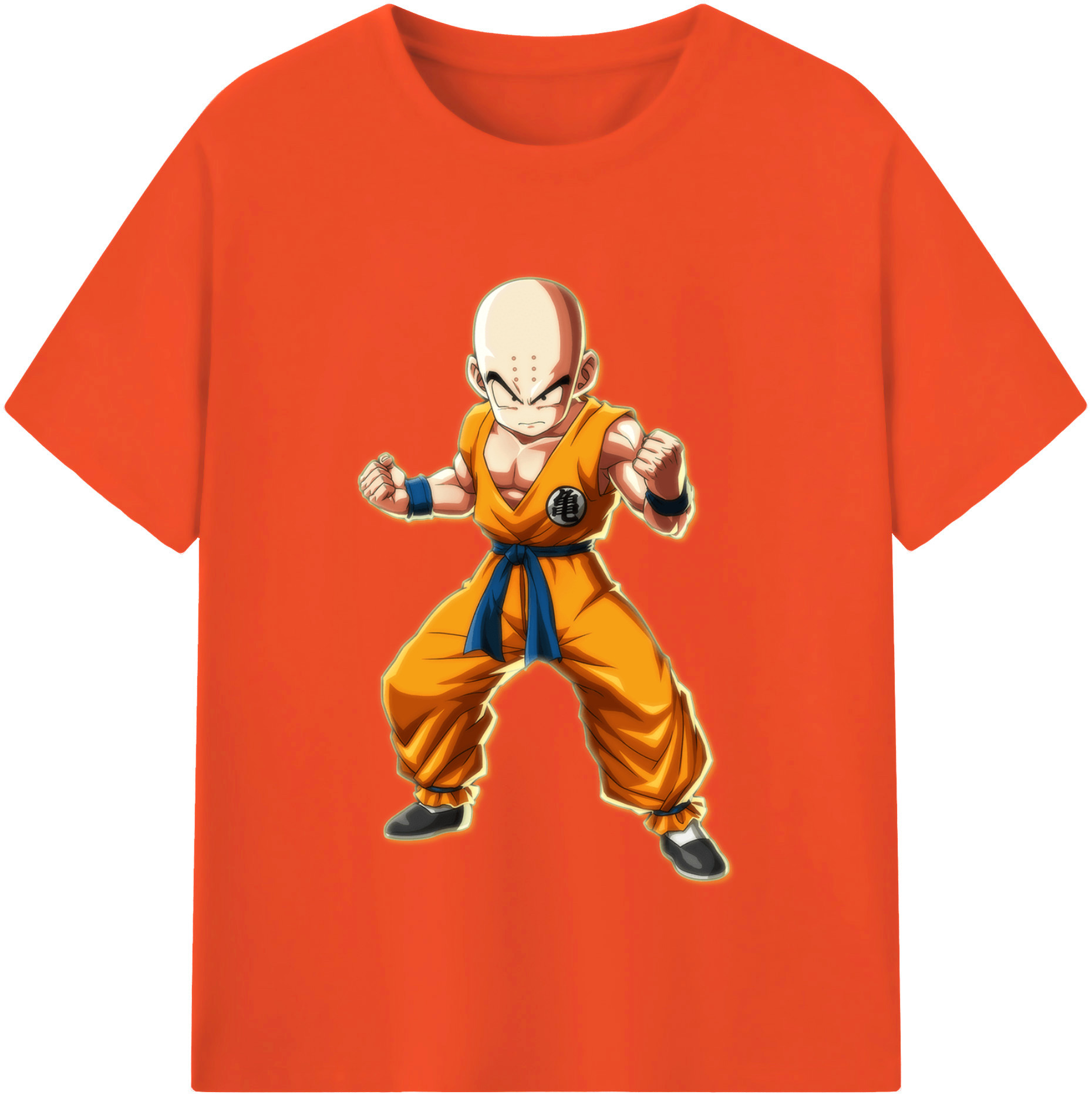 （画像用） ドラゴンボール クリリン DRAGON BALL krillin 綿100％半袖Tシャツ（フロントプリント）