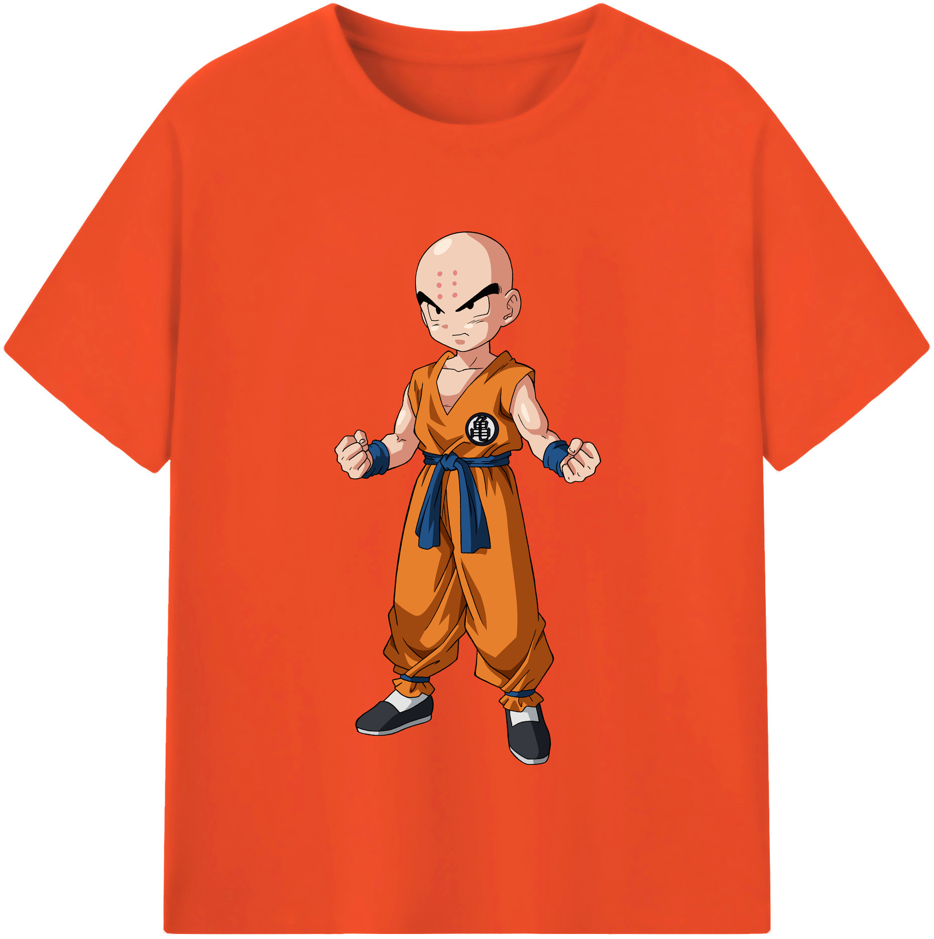 （画像用） ドラゴンボール クリリン DRAGON BALL krillin 綿100％半袖Tシャツ（フロントプリント）