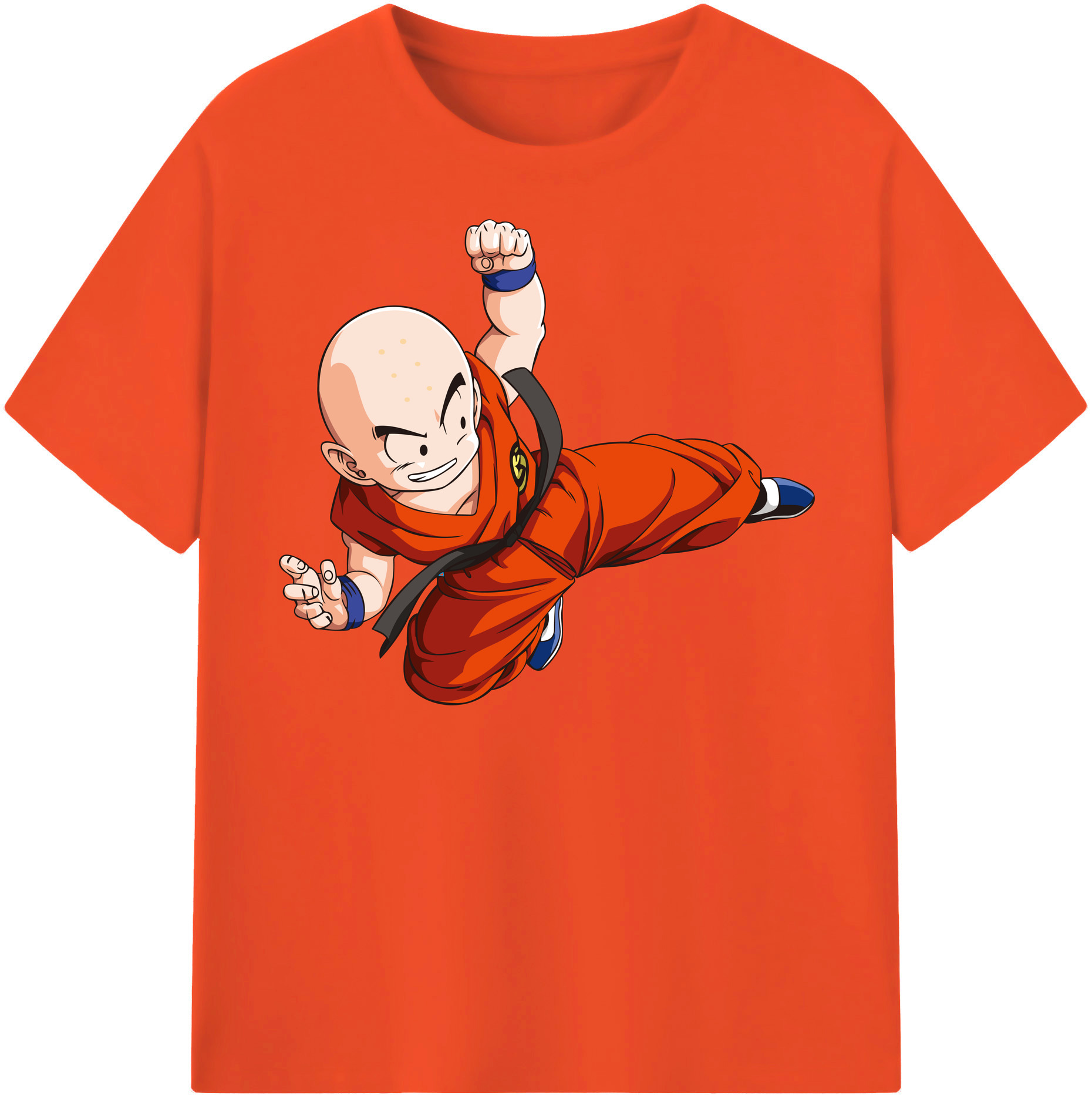 （画像用） ドラゴンボール クリリン DRAGON BALL krillin 綿100％半袖Tシャツ（フロントプリント）