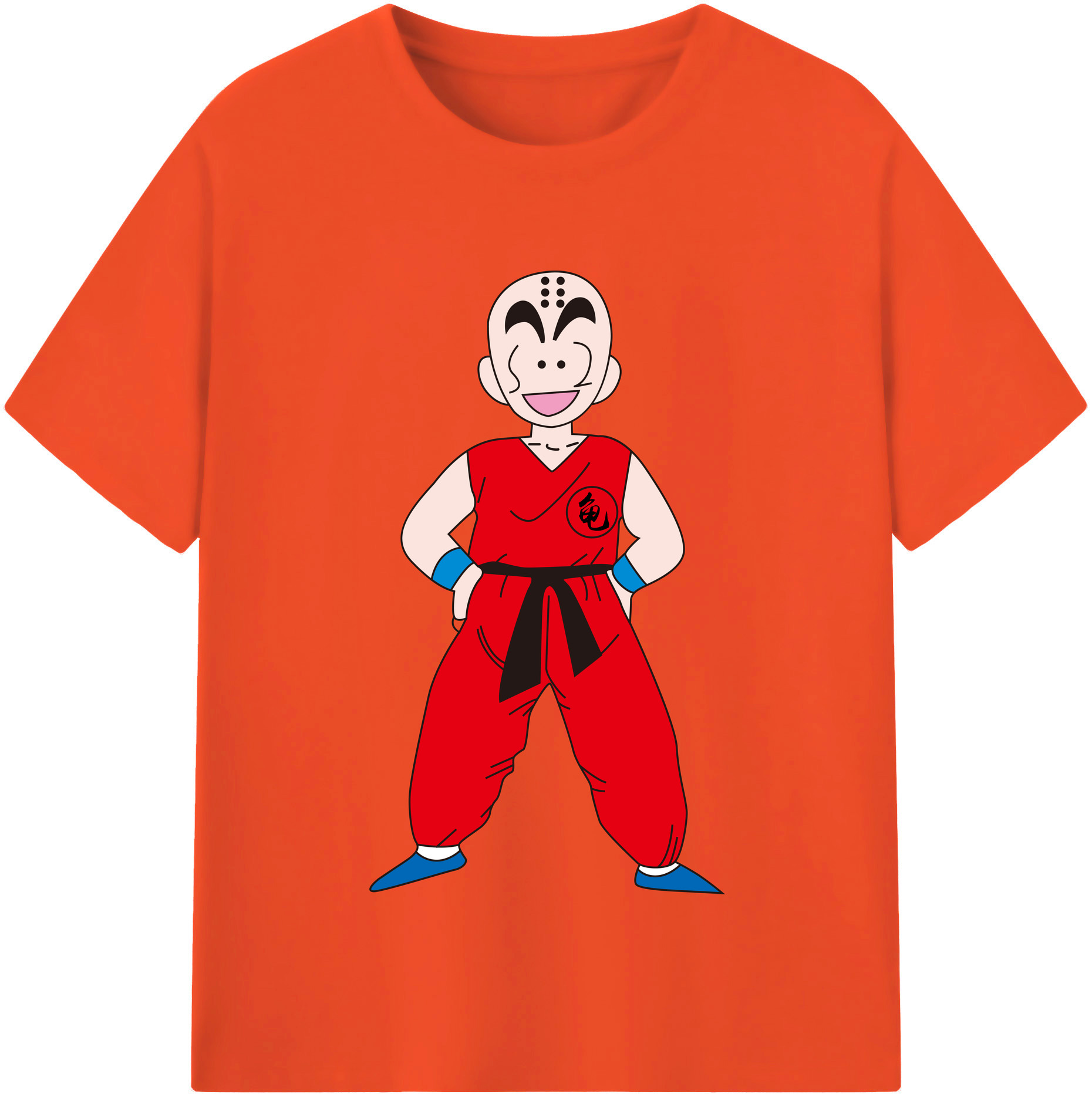 （画像用） ドラゴンボール クリリン DRAGON BALL krillin 綿100％半袖Tシャツ（フロントプリント）