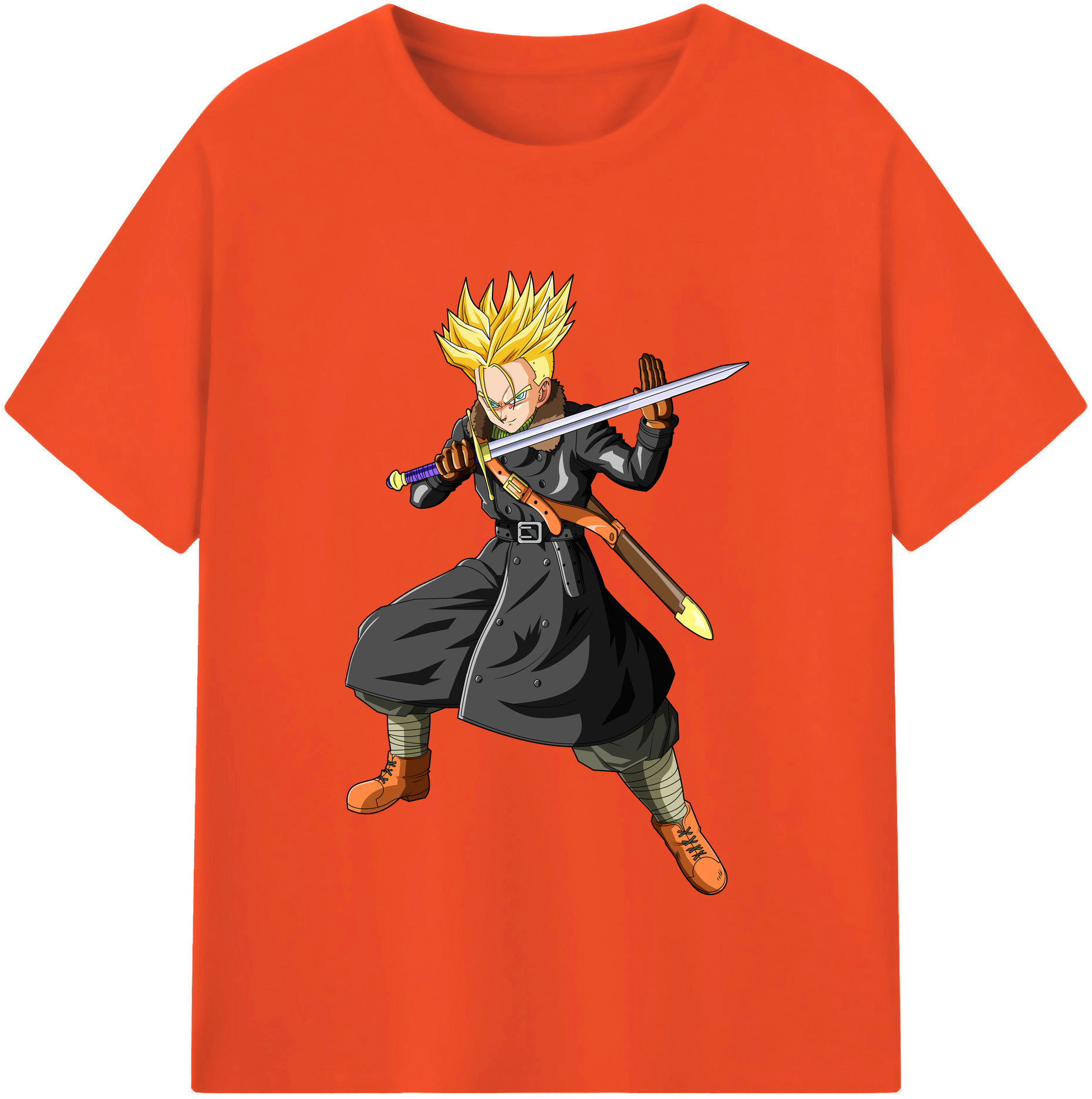 （画像用） ドラゴンボール トランクス（Torankusu）DRAGON BALL Trunks 綿100％半袖Tシャツ（フロントプリント）