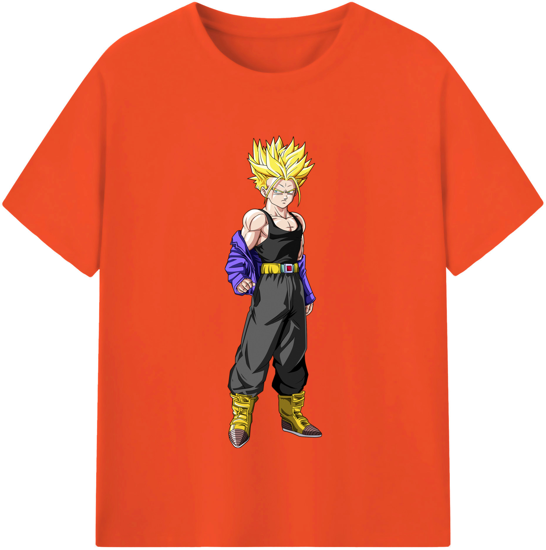 （画像用） ドラゴンボール トランクス（Torankusu）DRAGON BALL Trunks 綿100％半袖Tシャツ（フロントプリント）