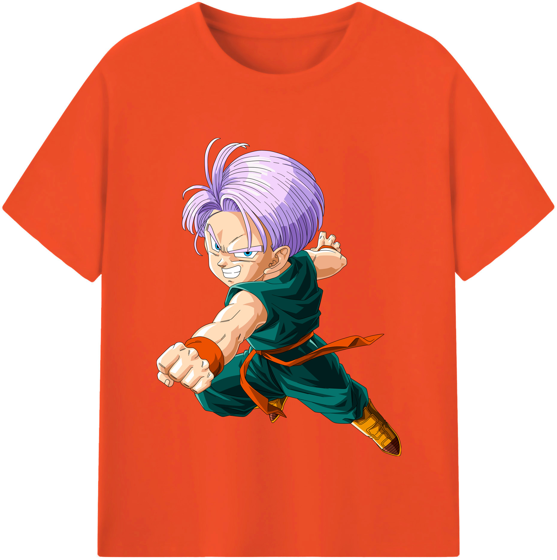 （画像用） ドラゴンボール トランクス（Torankusu）DRAGON BALL Trunks 綿100％半袖Tシャツ（フロントプリント）