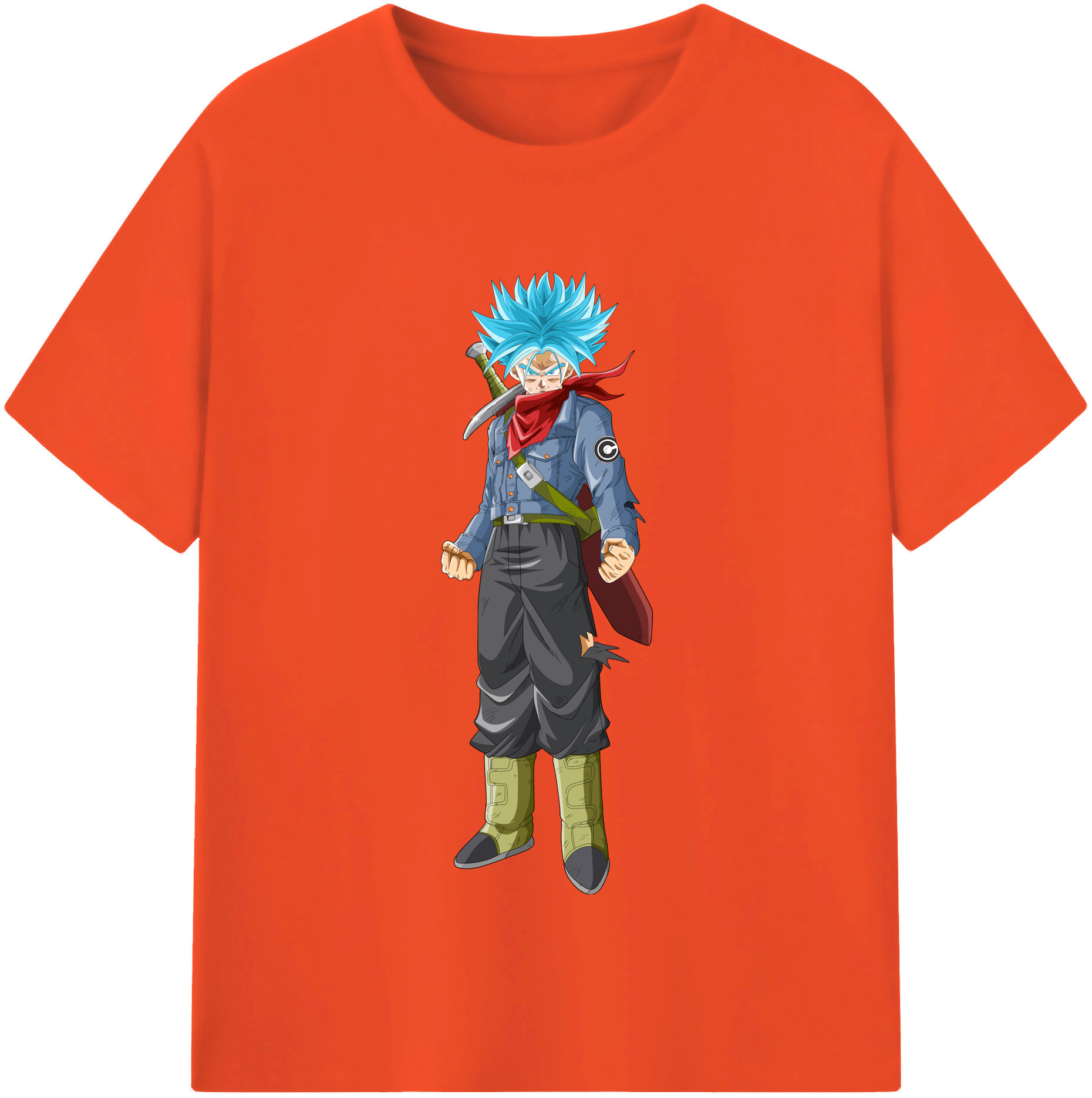 （画像用） ドラゴンボール トランクス（Torankusu）DRAGON BALL Trunks 綿100％半袖Tシャツ（フロントプリント）