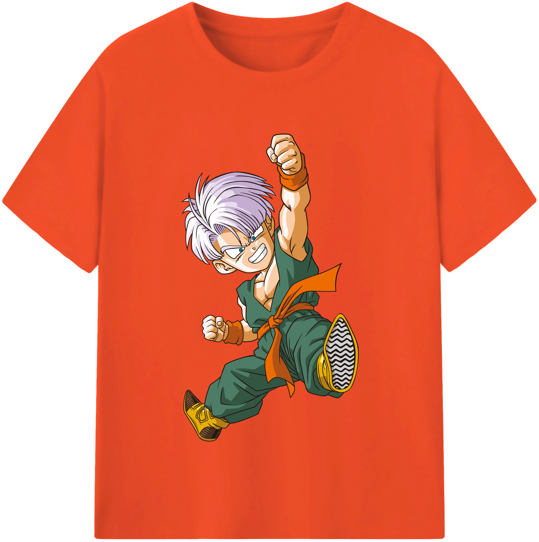 （画像用） ドラゴンボール トランクス（Torankusu）DRAGON BALL Trunks 綿100％半袖Tシャツ（フロントプリント）