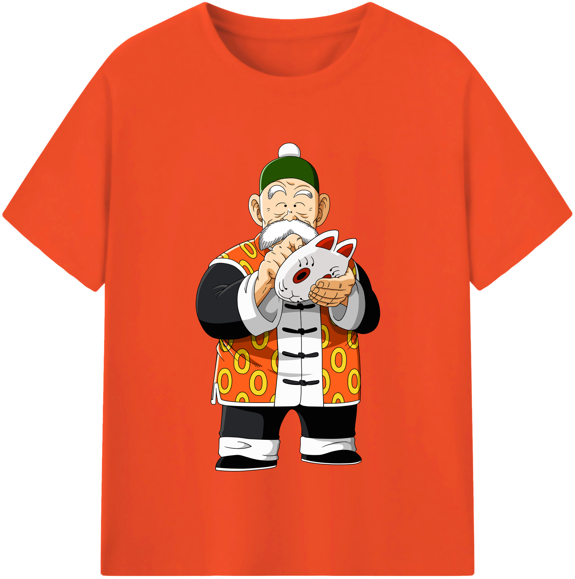 （画像用） ドラゴンボール 亀仙人（かめせんにん） DRAGON BALL Master Roshi Kame Sennin 綿100％半袖Tシャツ（フロントプリント）