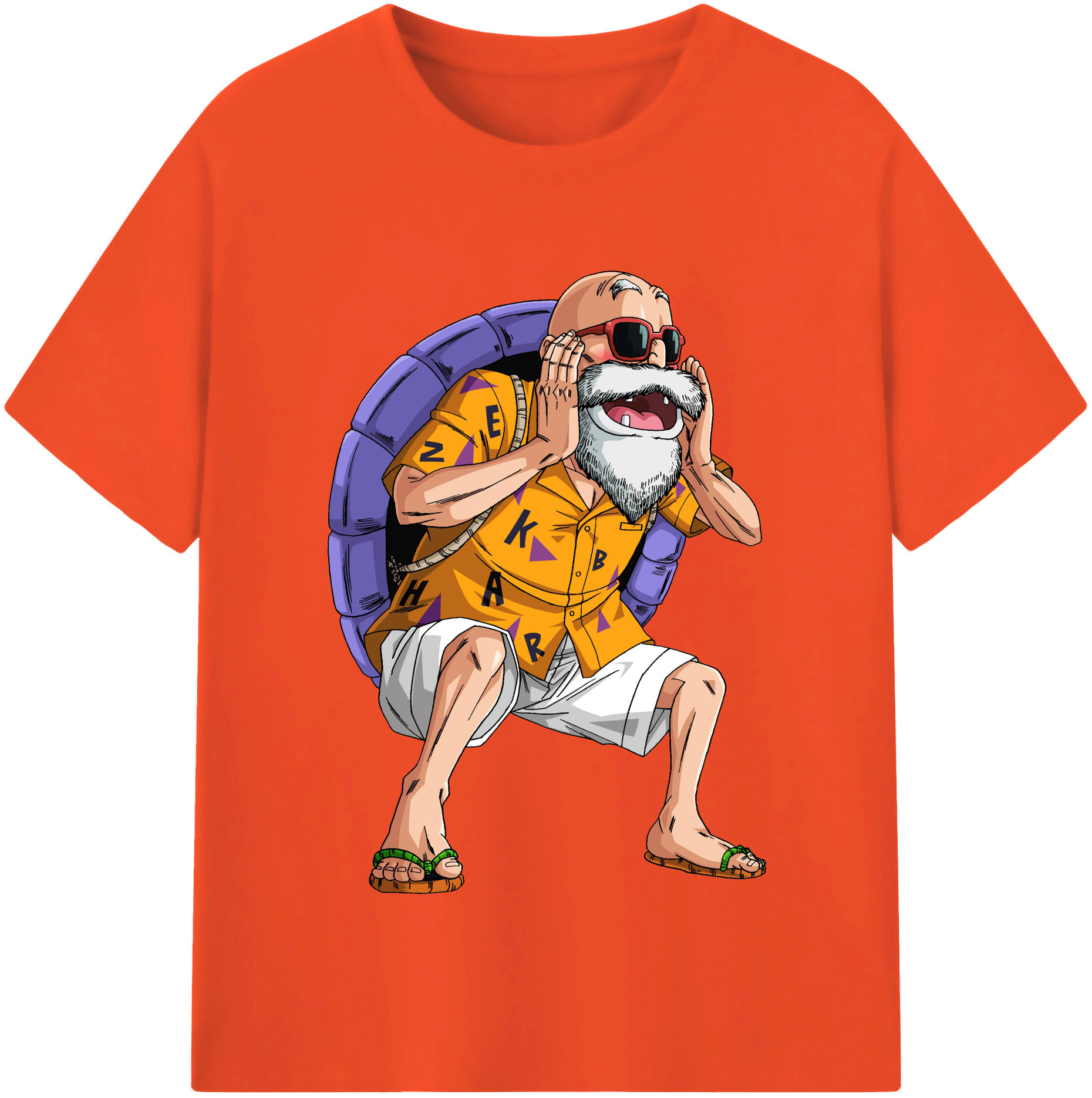 （画像用） ドラゴンボール 亀仙人（かめせんにん） DRAGON BALL Master Roshi Kame Sennin 綿100％半袖Tシャツ（フロントプリント）
