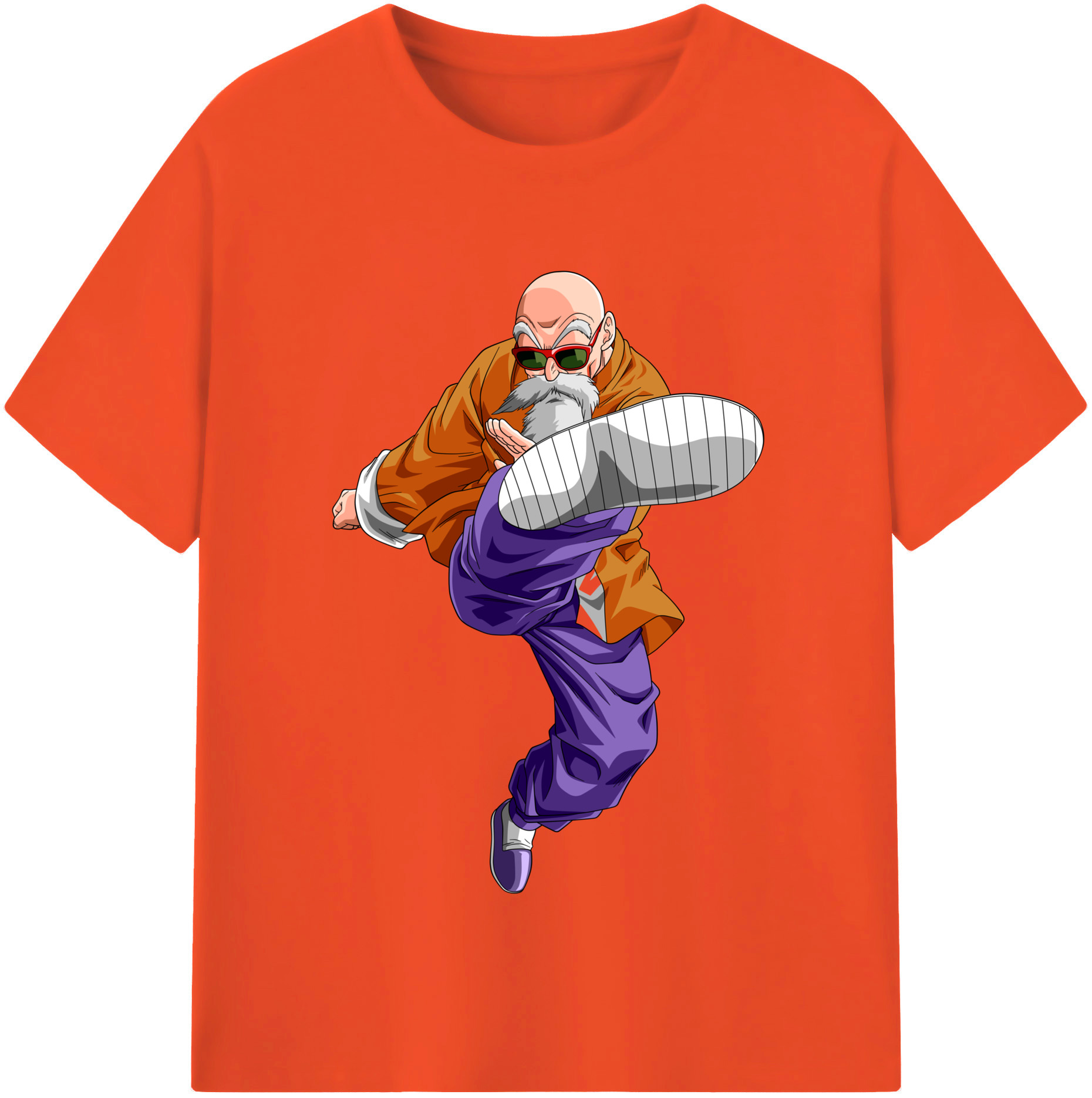 （画像用） ドラゴンボール 亀仙人（かめせんにん） DRAGON BALL Master Roshi Kame Sennin 綿100％半袖Tシャツ（フロントプリント）