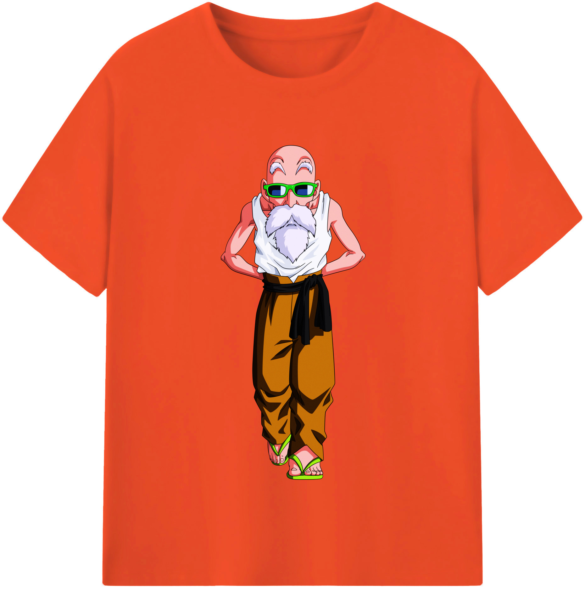 （画像用） ドラゴンボール 亀仙人（かめせんにん） DRAGON BALL Master Roshi Kame Sennin 綿100％半袖Tシャツ（フロントプリント）