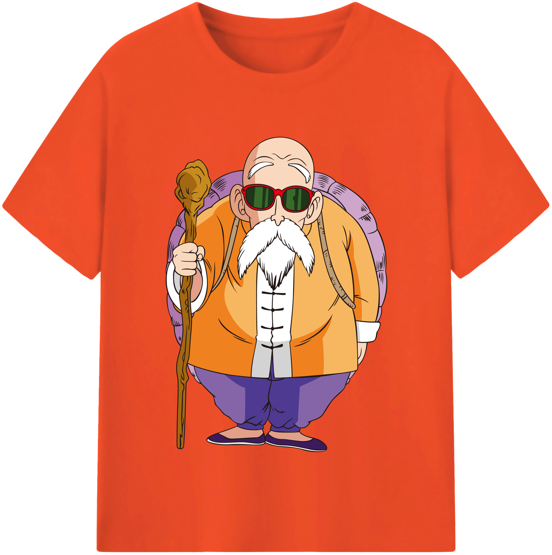 （画像用） ドラゴンボール 亀仙人（かめせんにん） DRAGON BALL Master Roshi Kame Sennin 綿100％半袖Tシャツ（フロントプリント）