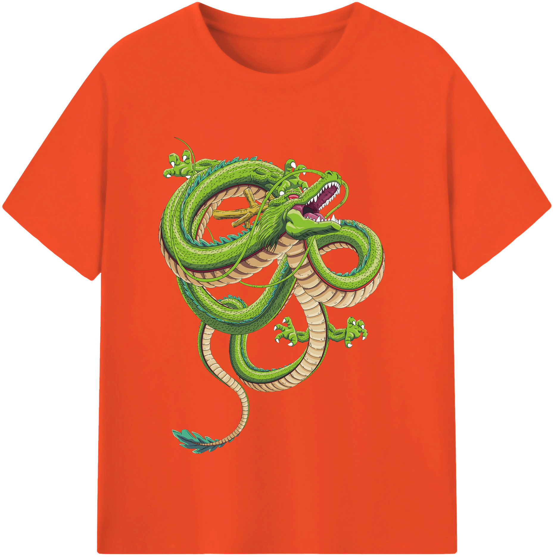 （画像用） ドラゴンボール 神龍 シェンロン DRAGON BALL Shenron 綿100％半袖Tシャツ（フロントプリント）