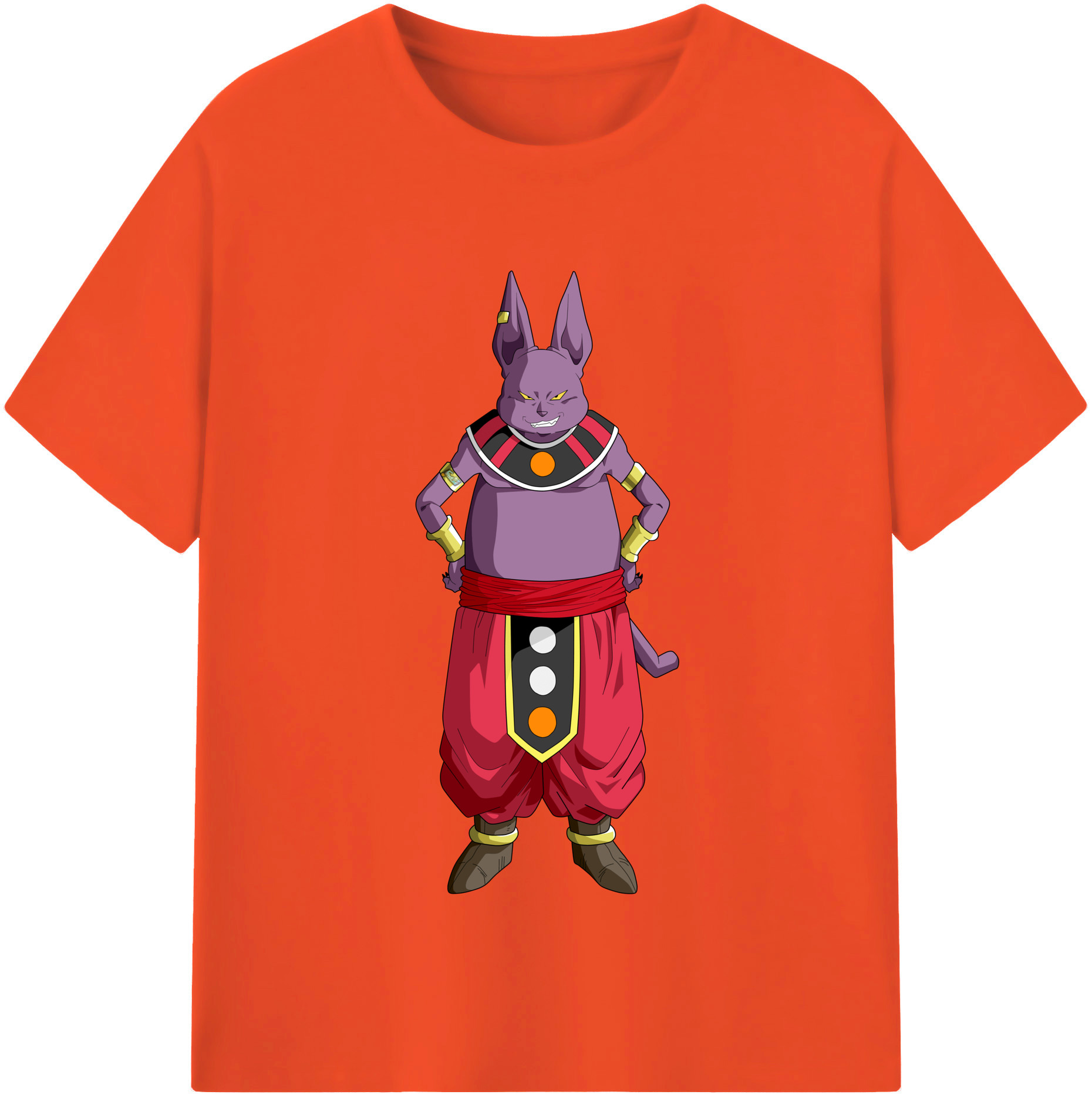 （画像用） ドラゴンボール シャンパ DRAGON BALL Champa 綿100％半袖Tシャツ（フロントプリント）