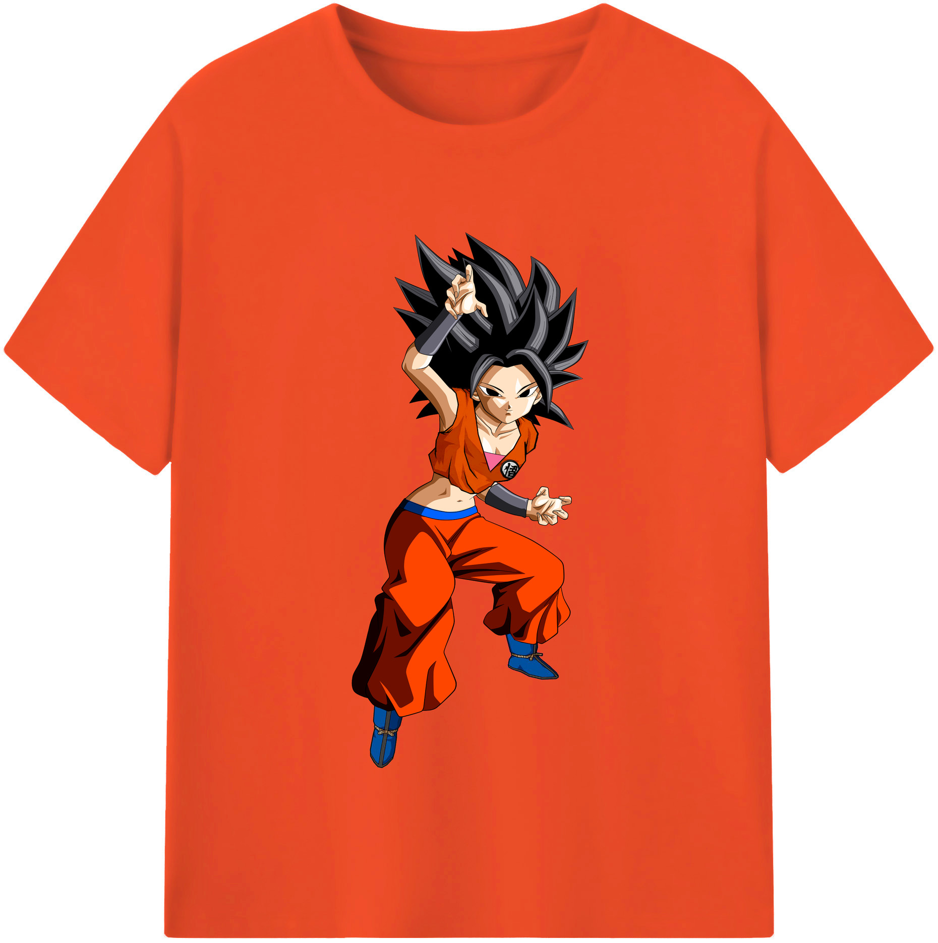（画像用） ドラゴンボール カリフラ DRAGON BALL Caulifla 綿100％半袖Tシャツ（フロントプリント）