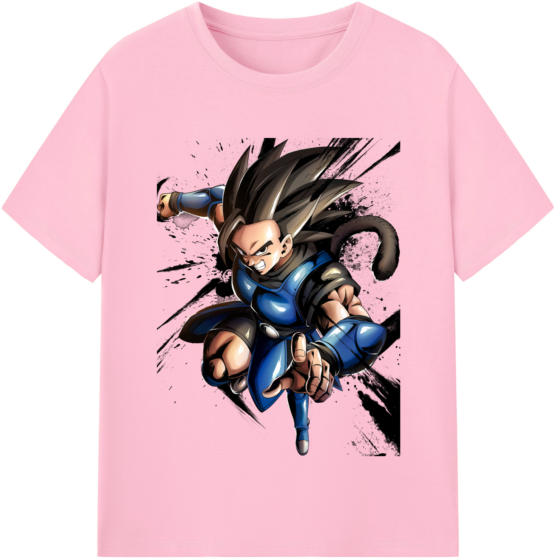 （画像用） ドラゴンボール ベジータ四世（Bejīta Yonsei）DRAGON BALL Vegeta IV 綿100％半袖Tシャツ（フロントプリント）