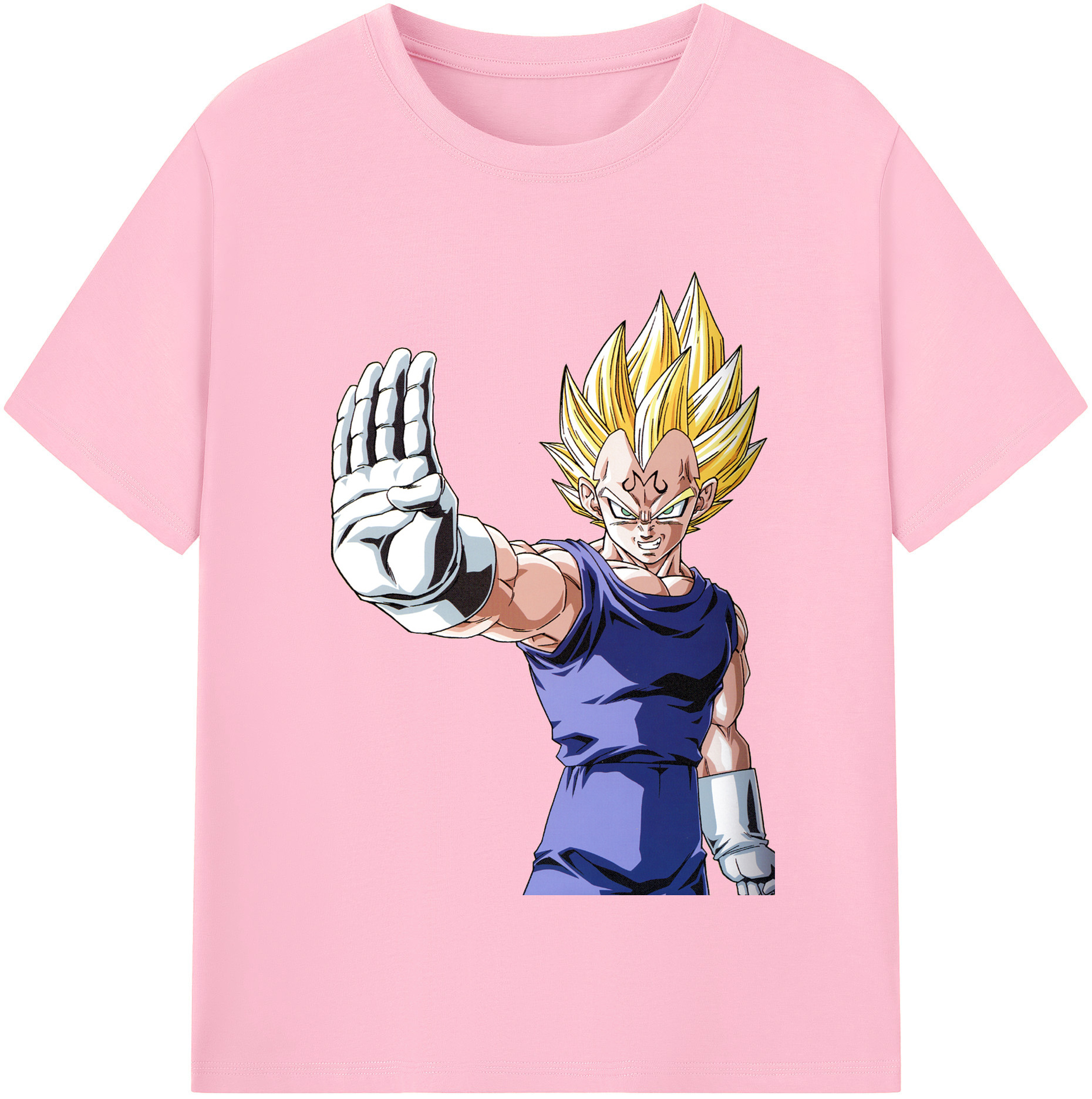（画像用） ドラゴンボール ベジータ四世（Bejīta Yonsei）DRAGON BALL Vegeta IV 綿100％半袖Tシャツ（フロントプリント）