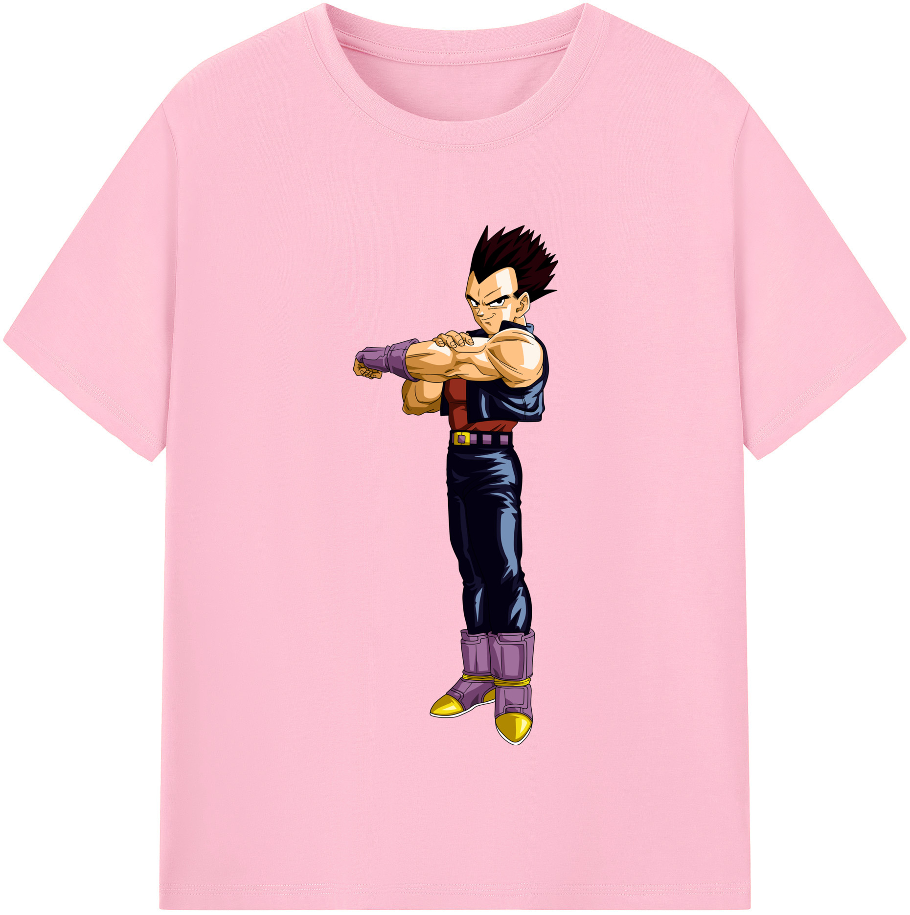 （画像用） ドラゴンボール ベジータ四世（Bejīta Yonsei）DRAGON BALL Vegeta IV 綿100％半袖Tシャツ（フロントプリント）