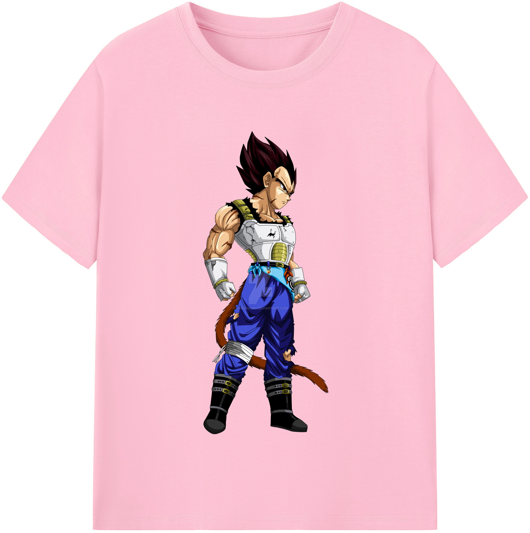 （画像用） ドラゴンボール ベジータ四世（Bejīta Yonsei）DRAGON BALL Vegeta IV 綿100％半袖Tシャツ（フロントプリント）