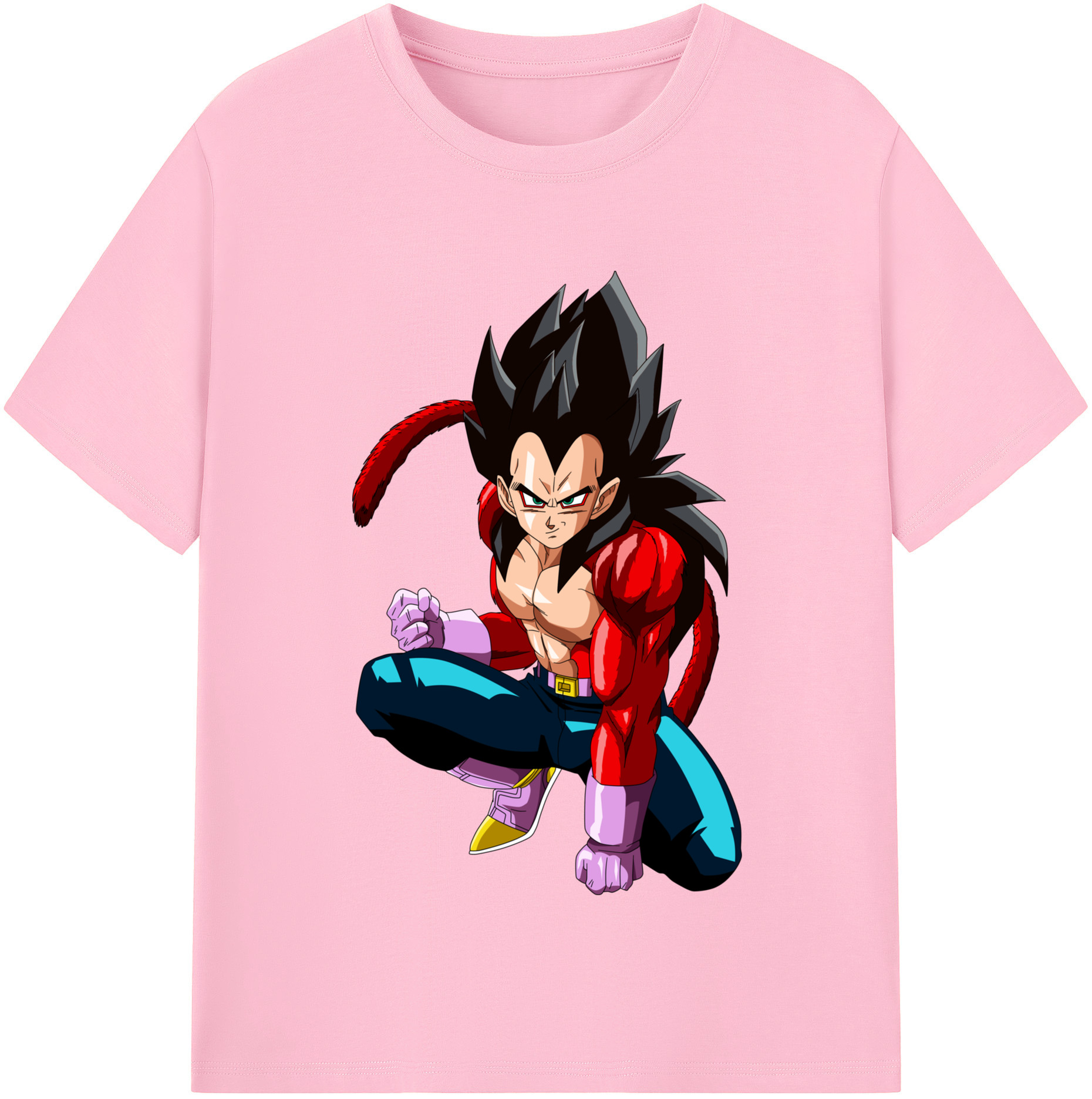 （画像用） ドラゴンボール ベジータ四世（Bejīta Yonsei）DRAGON BALL Vegeta IV 綿100％半袖Tシャツ（フロントプリント）