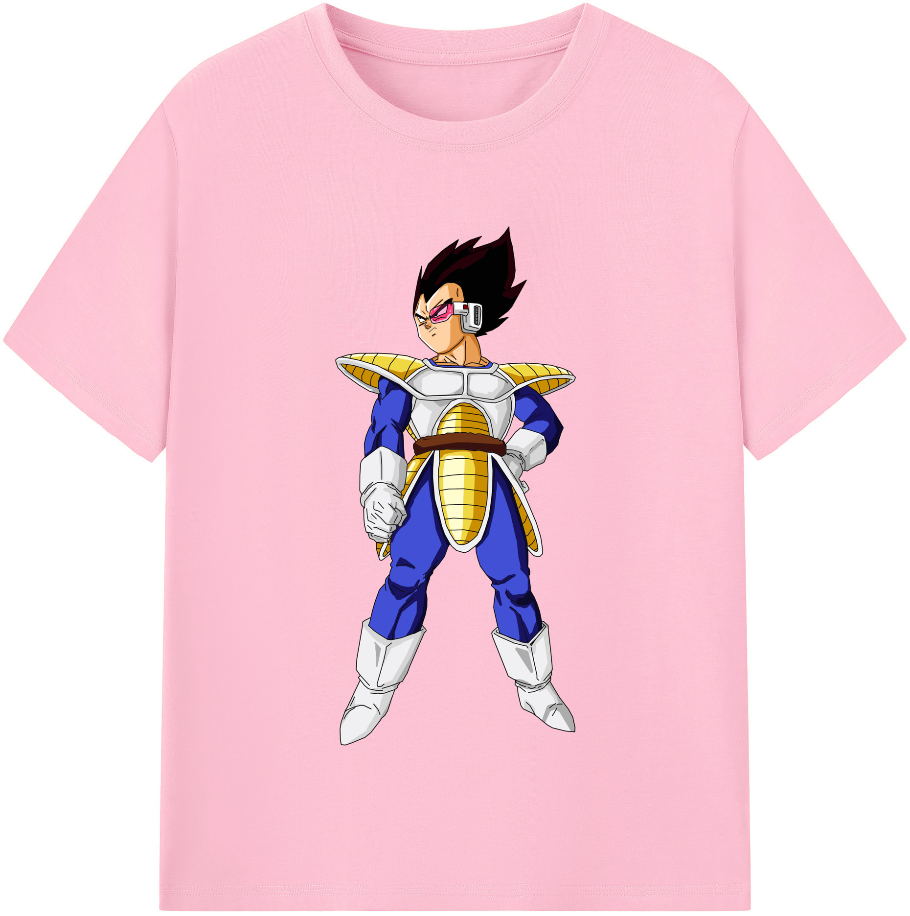 （画像用） ドラゴンボール ベジータ四世（Bejīta Yonsei）DRAGON BALL Vegeta IV 綿100％半袖Tシャツ（フロントプリント）