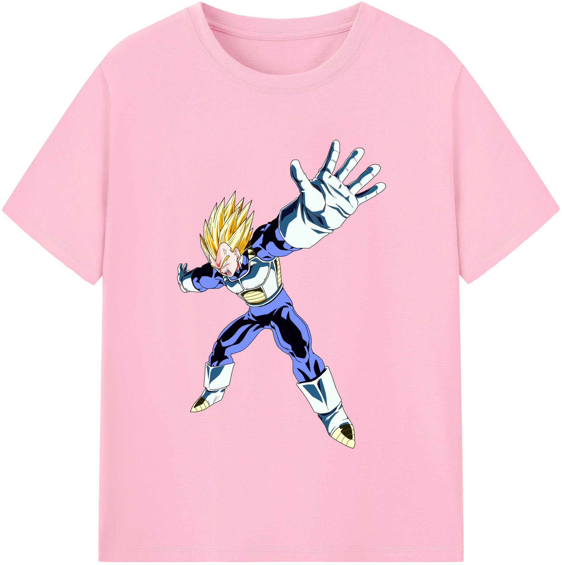 （画像用） ドラゴンボール ベジータ四世（Bejīta Yonsei）DRAGON BALL Vegeta IV 綿100％半袖Tシャツ（フロントプリント）