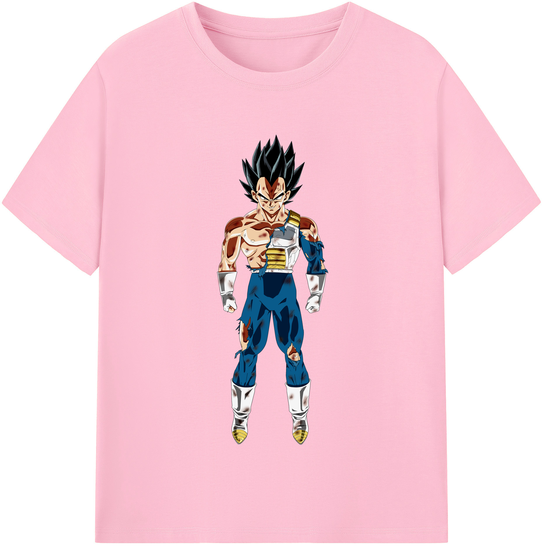 （画像用） ドラゴンボール ベジータ四世（Bejīta Yonsei）DRAGON BALL Vegeta IV 綿100％半袖Tシャツ（フロントプリント）