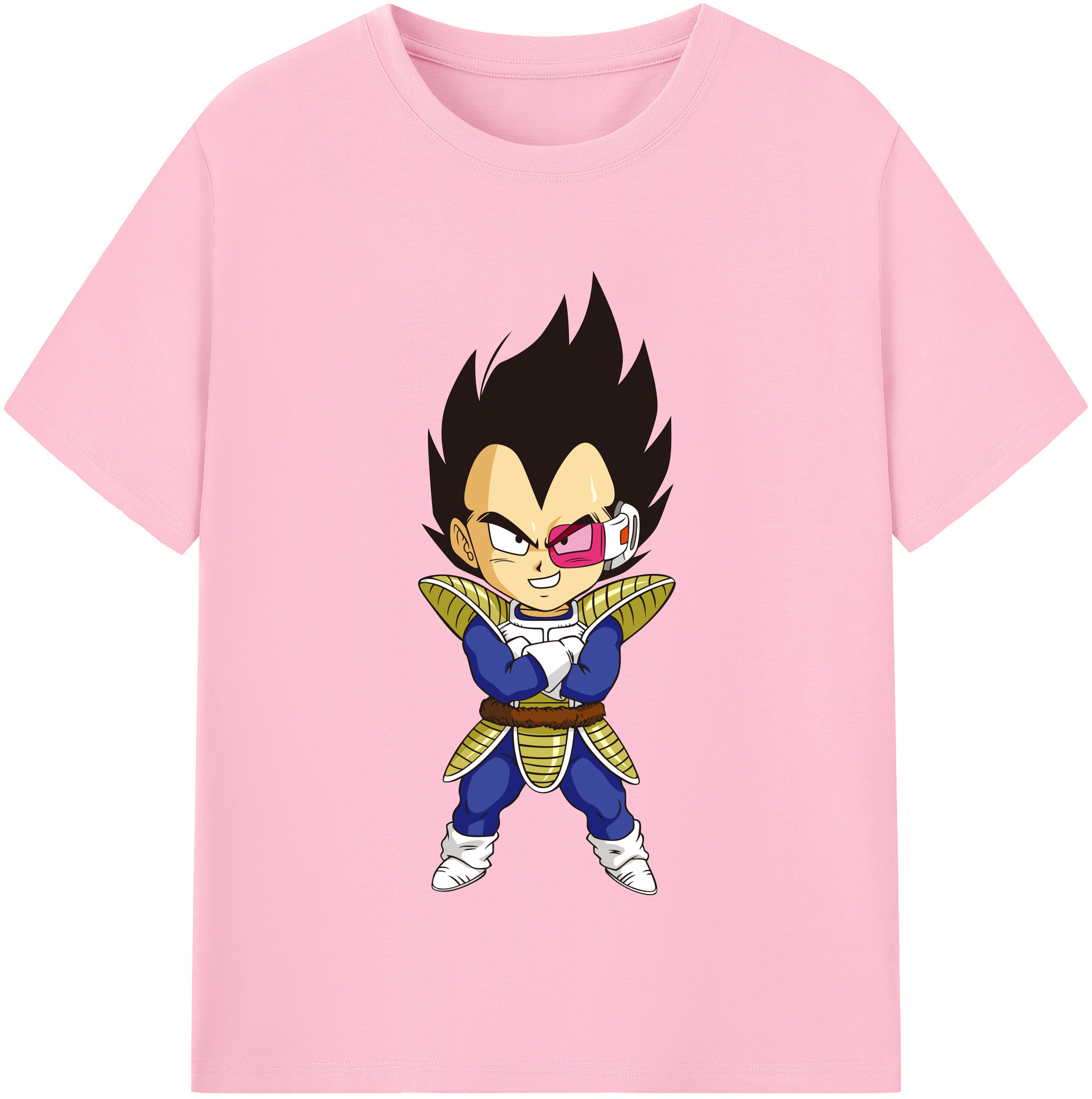 （画像用） ドラゴンボール ベジータ四世（Bejīta Yonsei）DRAGON BALL Vegeta IV 綿100％半袖Tシャツ（フロントプリント）