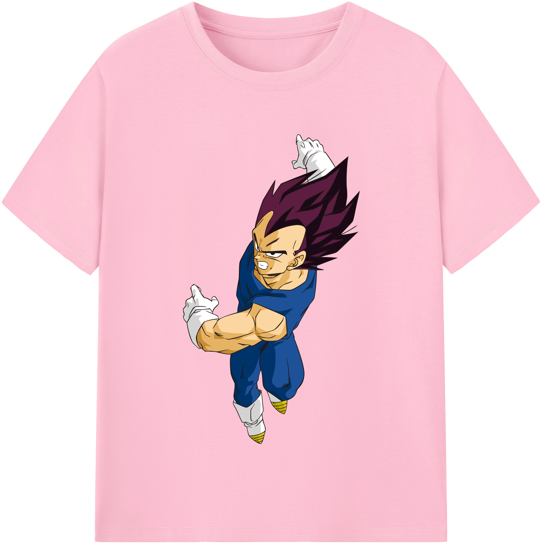 （画像用） ドラゴンボール ベジータ四世（Bejīta Yonsei）DRAGON BALL Vegeta IV 綿100％半袖Tシャツ（フロントプリント）