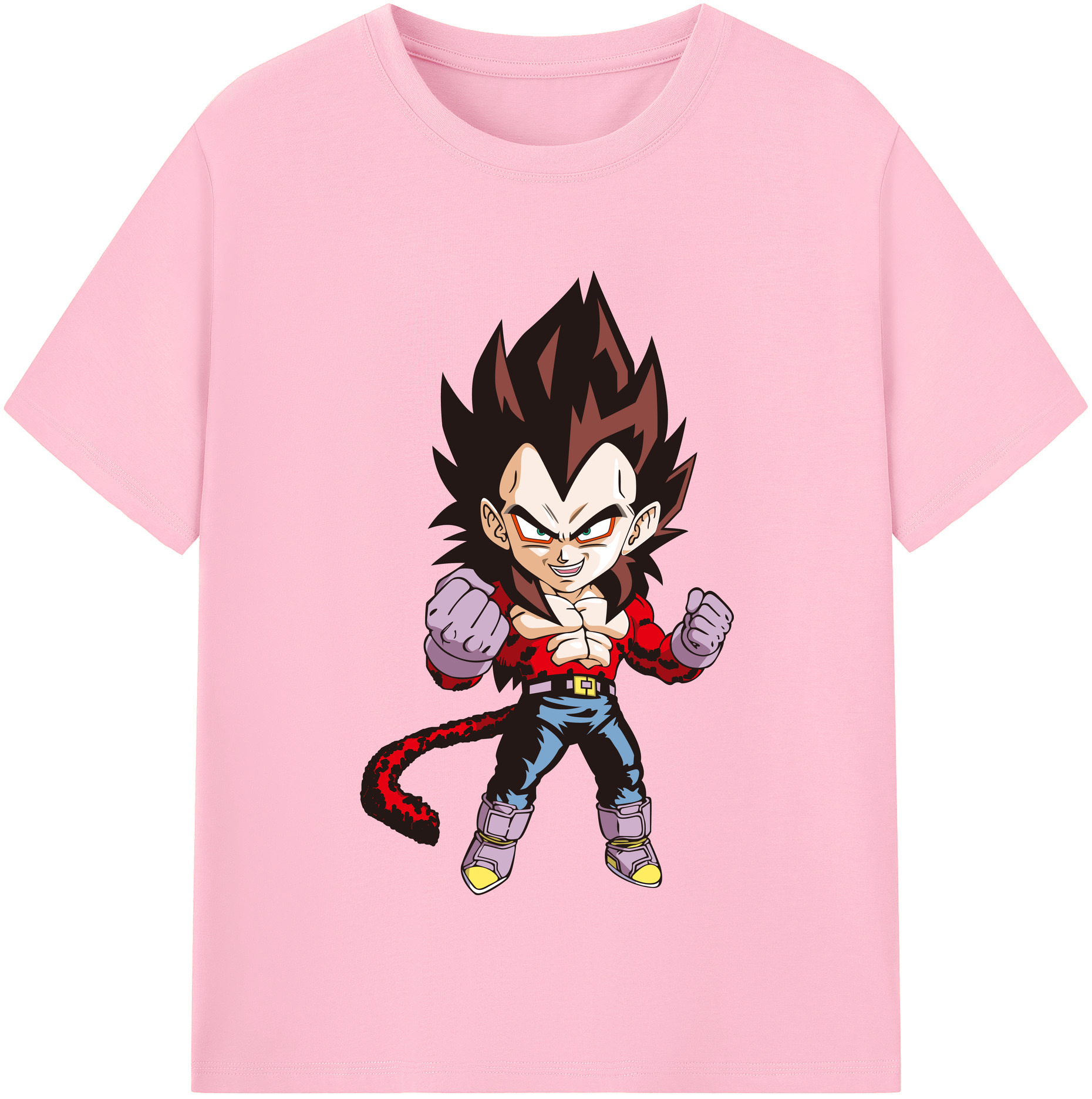 （画像用） ドラゴンボール ベジータ四世（Bejīta Yonsei）DRAGON BALL Vegeta IV 綿100％半袖Tシャツ（フロントプリント）
