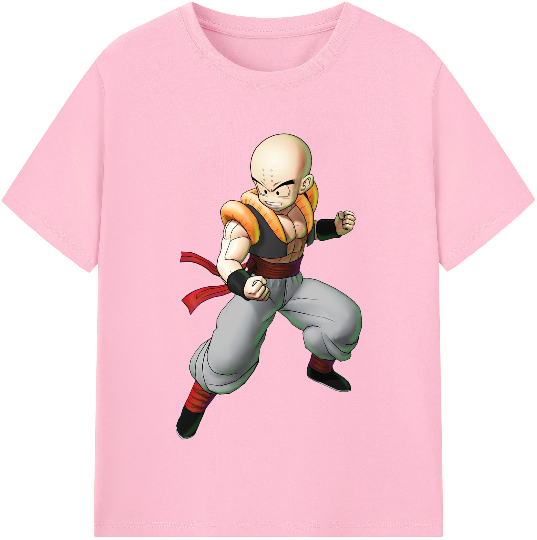 （画像用） ドラゴンボール クリリン DRAGON BALL krillin 綿100％半袖Tシャツ（フロントプリント）