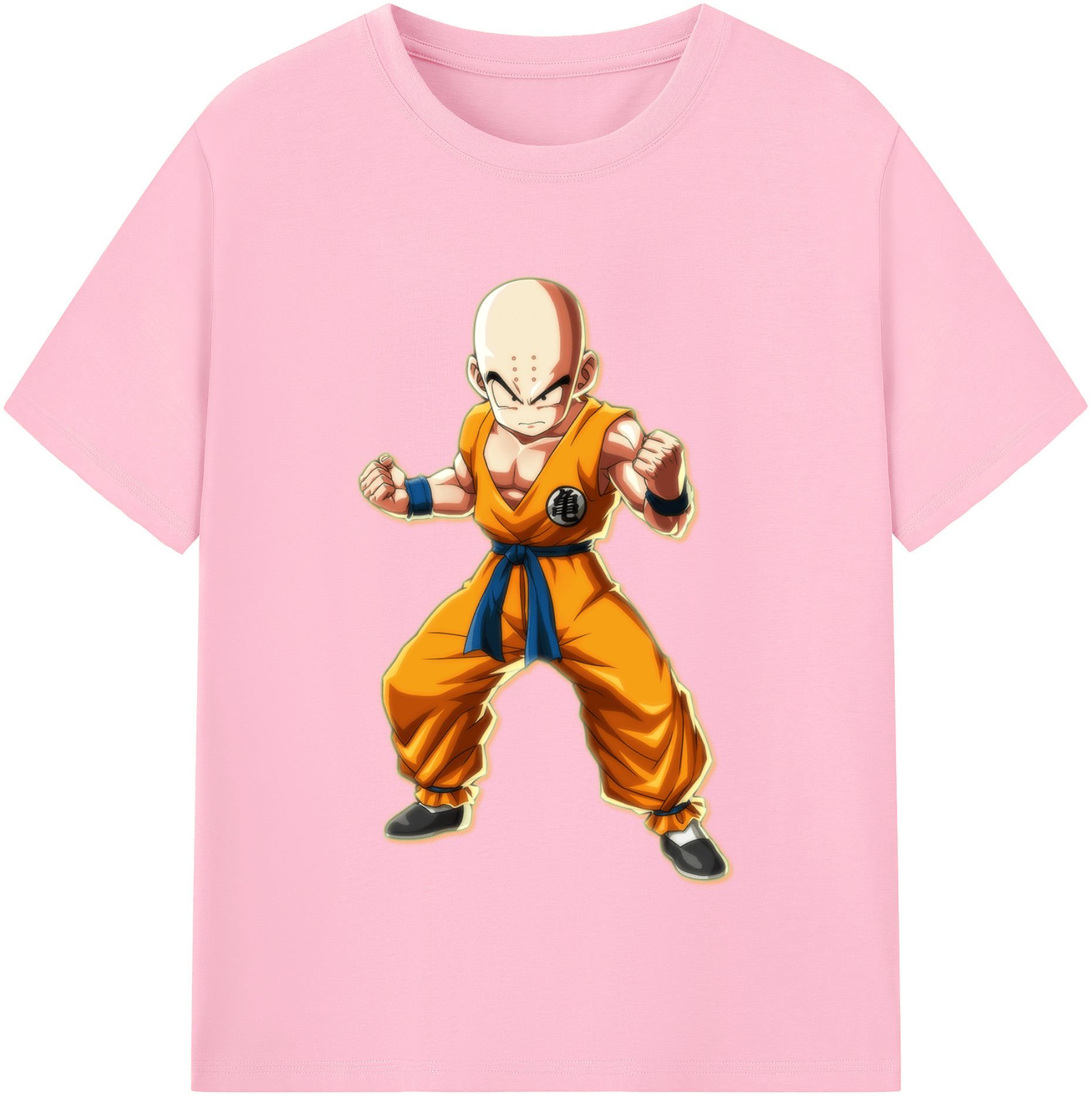 （画像用） ドラゴンボール クリリン DRAGON BALL krillin 綿100％半袖Tシャツ（フロントプリント）