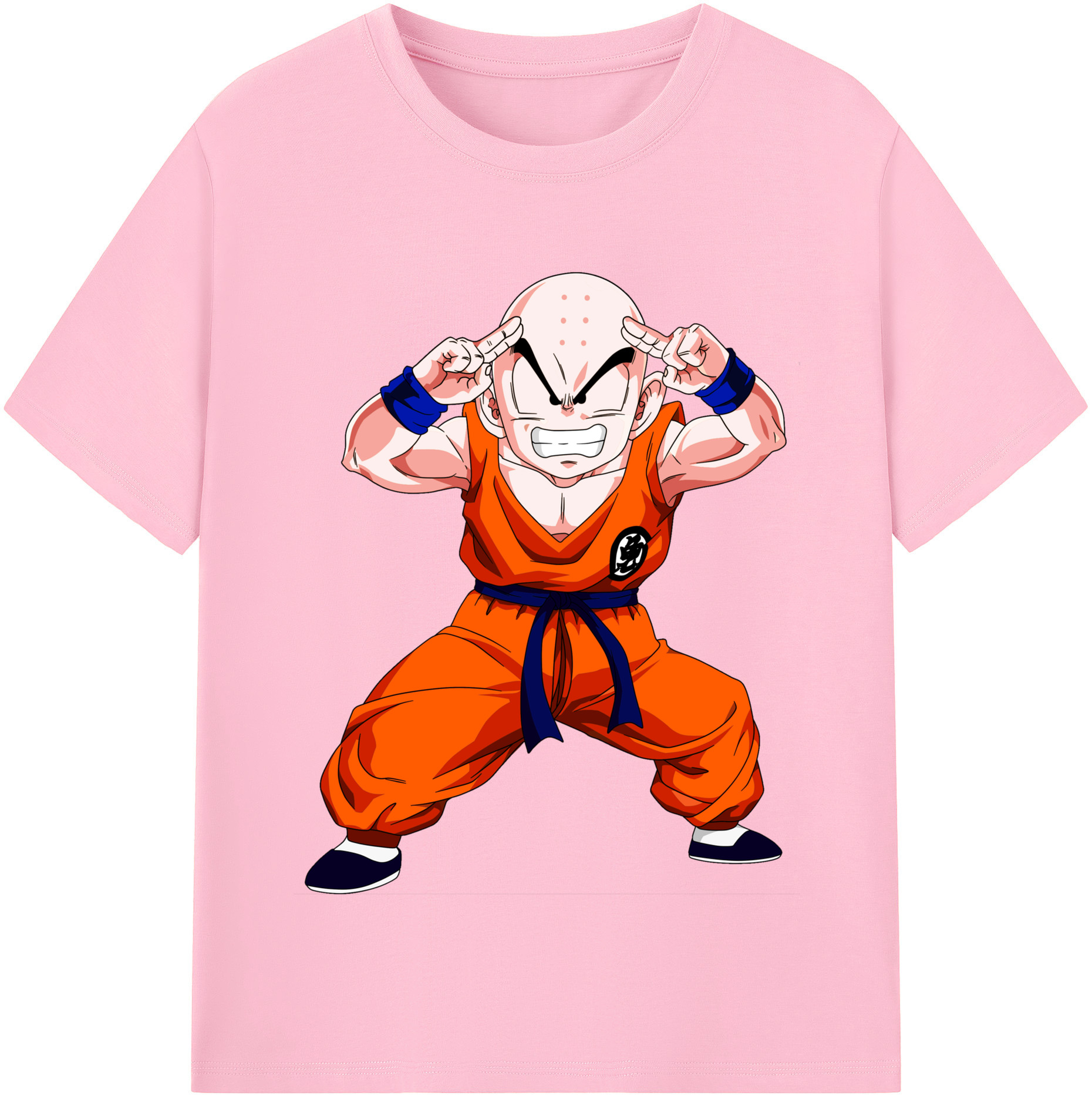 （画像用） ドラゴンボール クリリン DRAGON BALL krillin 綿100％半袖Tシャツ（フロントプリント）