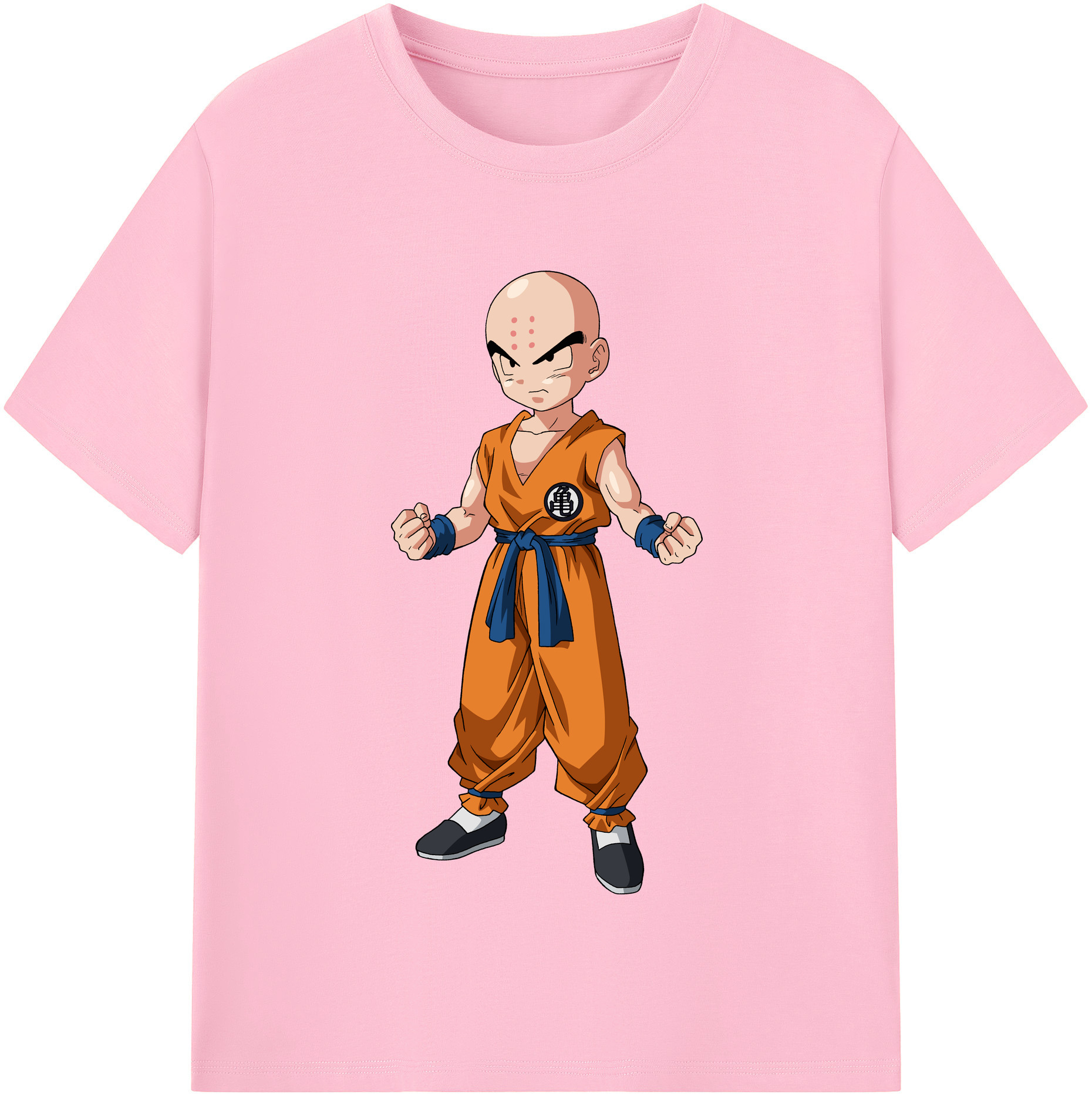 （画像用） ドラゴンボール クリリン DRAGON BALL krillin 綿100％半袖Tシャツ（フロントプリント）