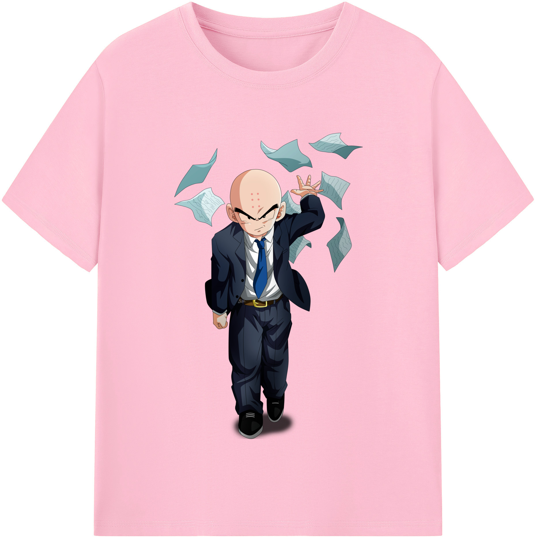 （画像用） ドラゴンボール クリリン DRAGON BALL krillin 綿100％半袖Tシャツ（フロントプリント）