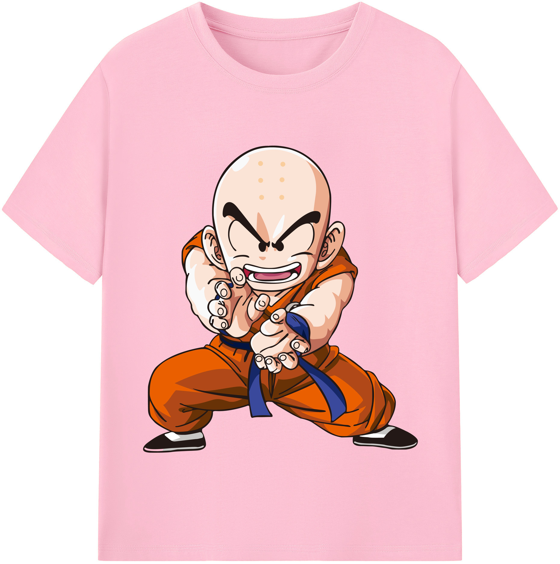 （画像用） ドラゴンボール クリリン DRAGON BALL krillin 綿100％半袖Tシャツ（フロントプリント）