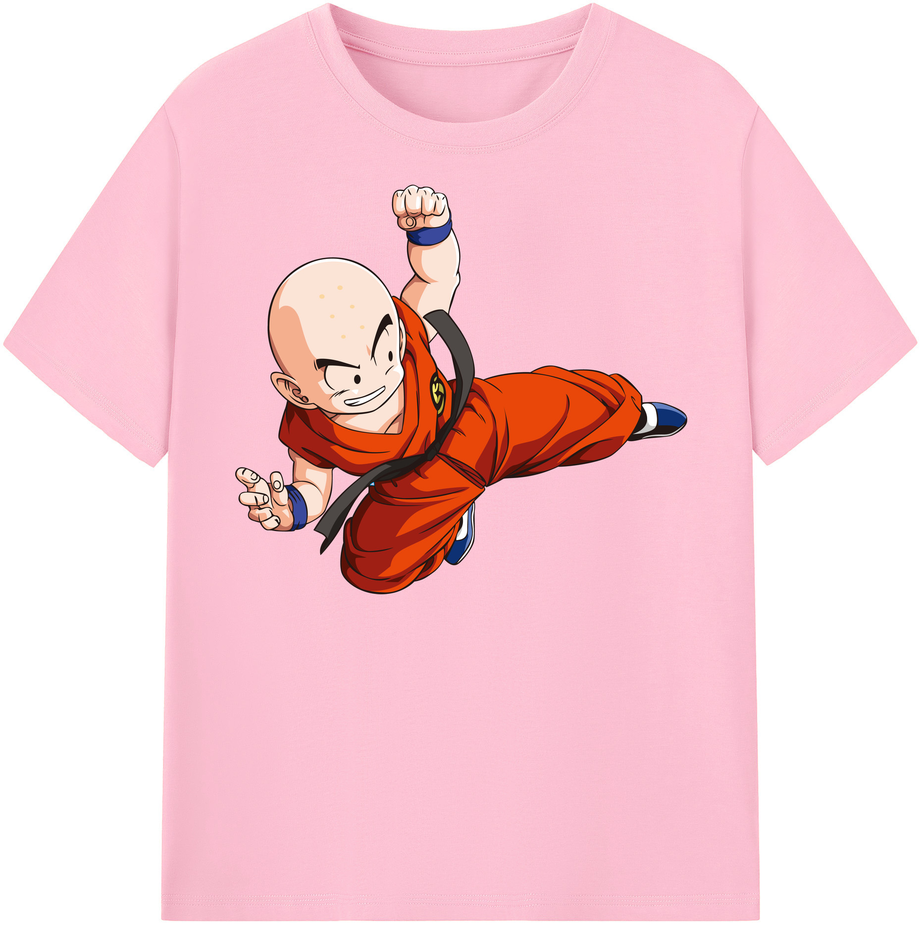 （画像用） ドラゴンボール クリリン DRAGON BALL krillin 綿100％半袖Tシャツ（フロントプリント）